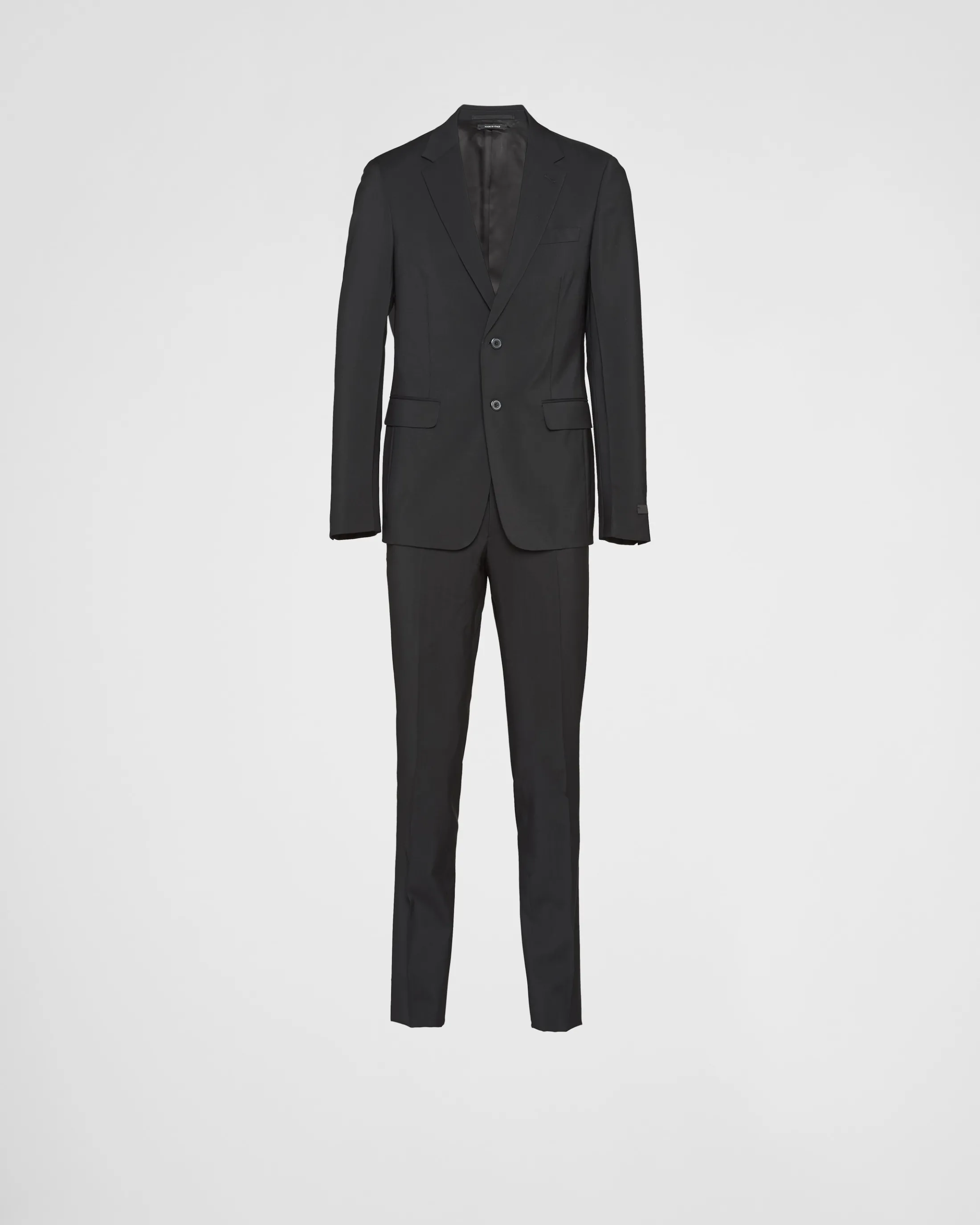 Prada Single Breasted Wool And Mohair Suit Black Clearance