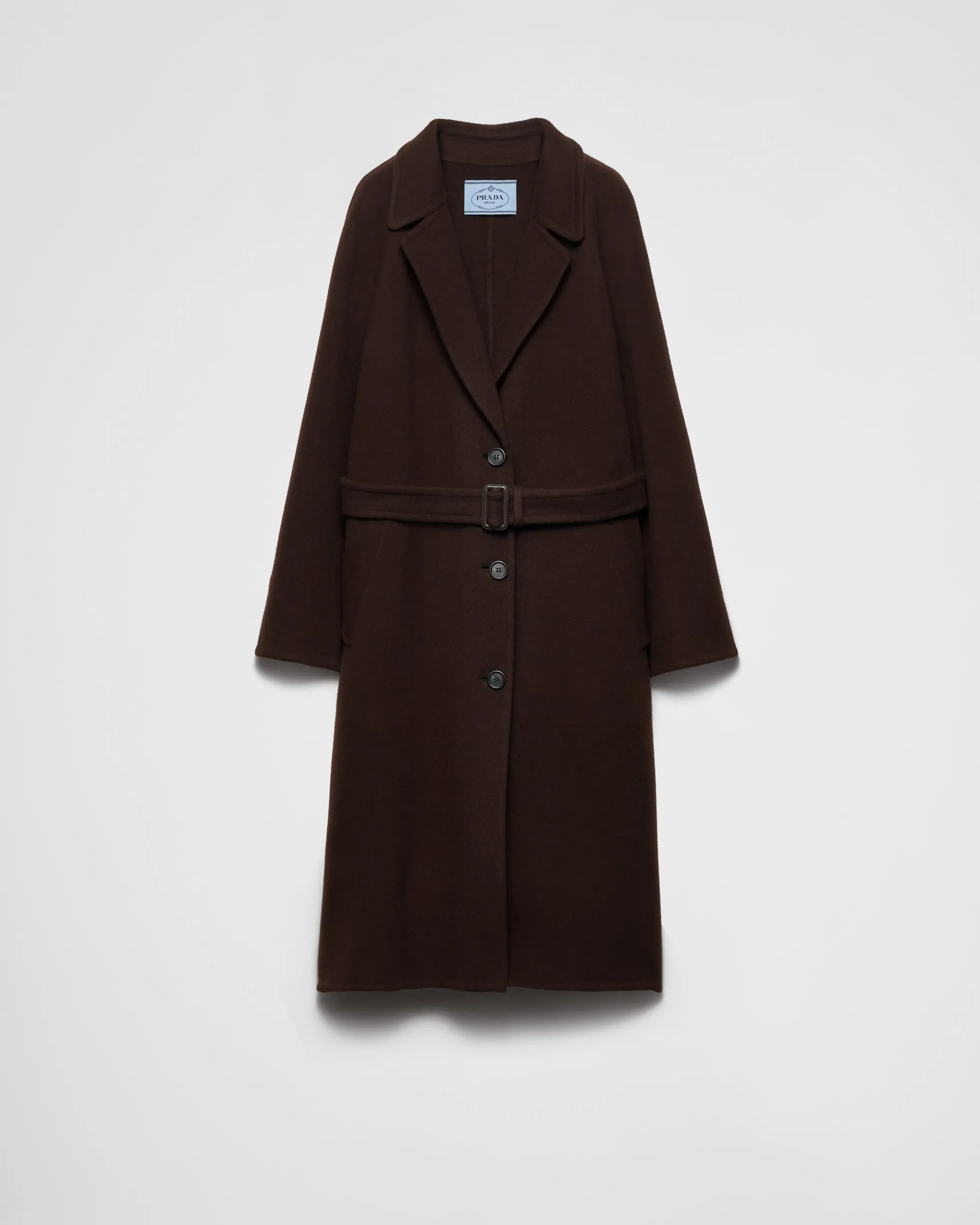 Prada Single-breasted cashgora coat Ebony Best