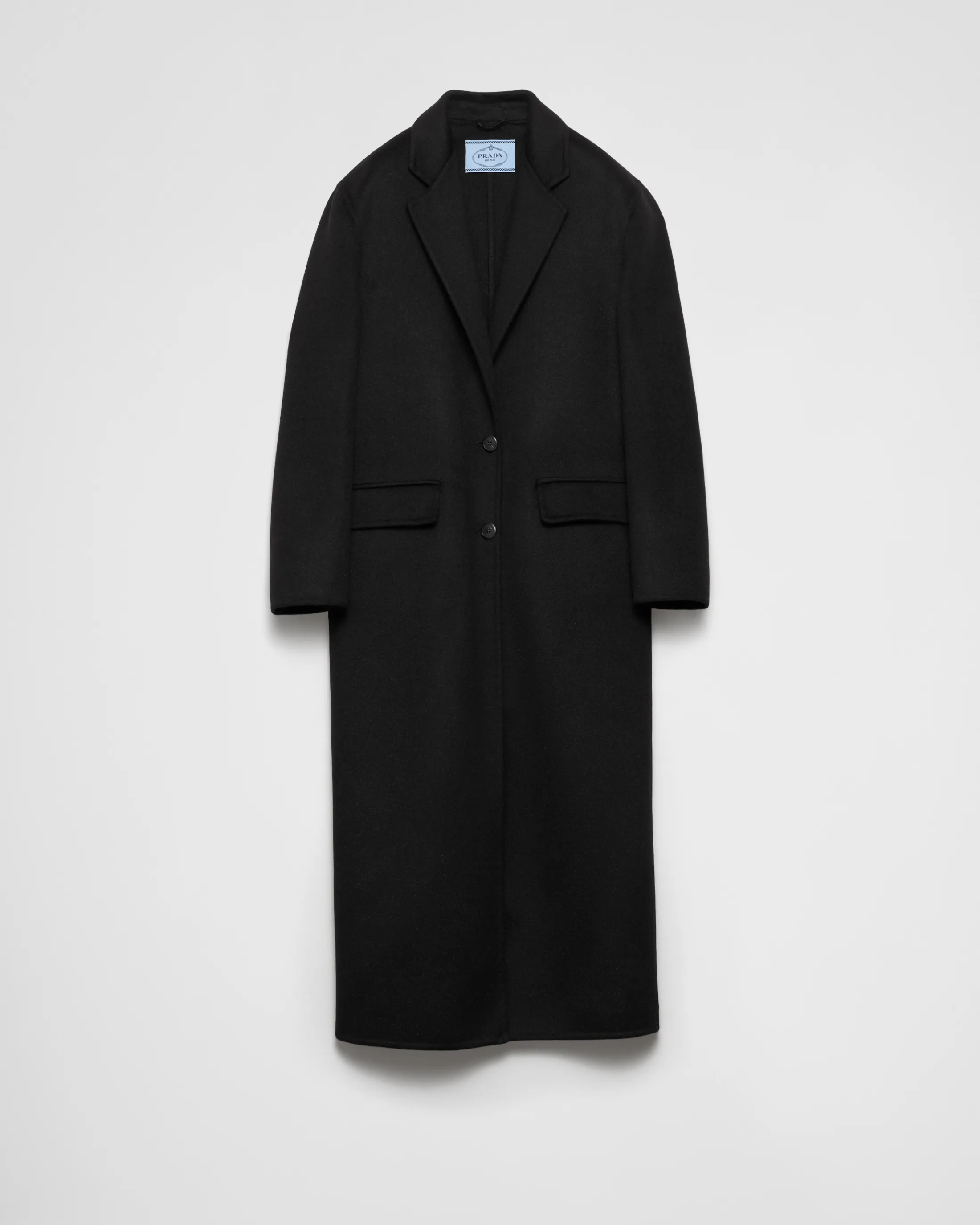 Prada Single-breasted cashgora coat Black Online