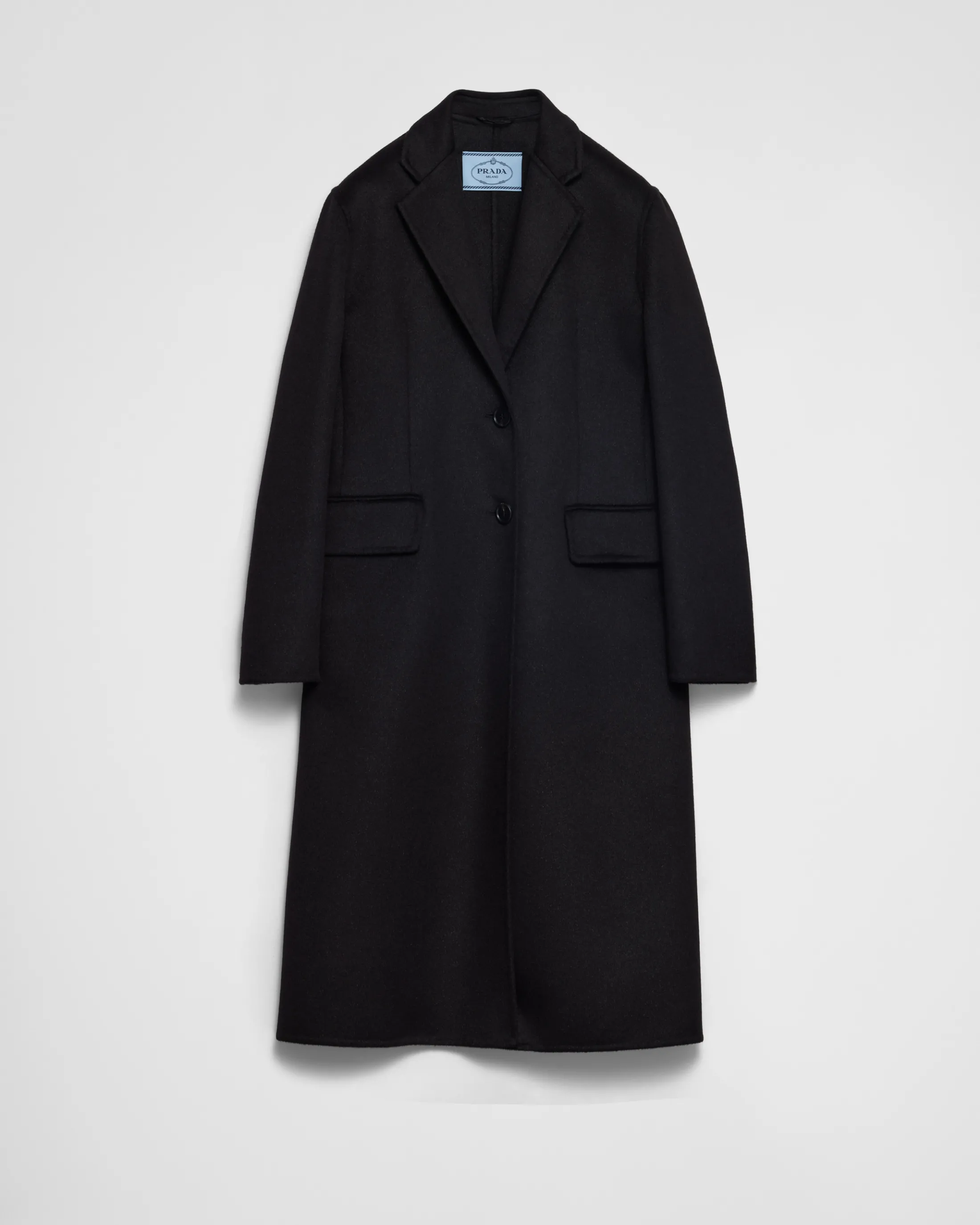 Prada Single-breasted cashgora coat Black Hot