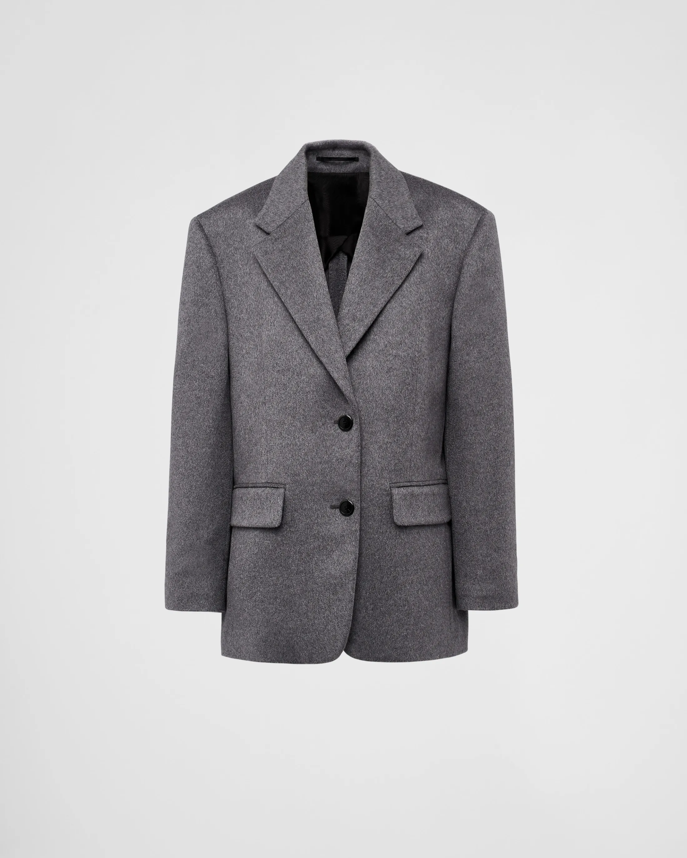 Prada Single-breasted cashmere jacket Grey Cheap