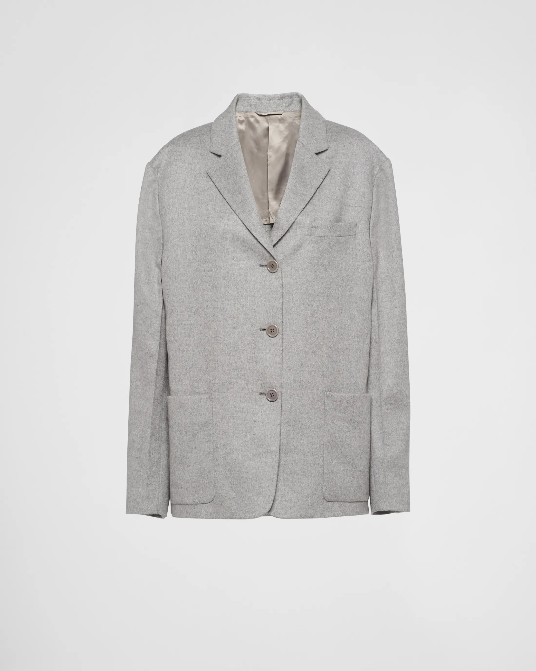 Prada Single-breasted cashmere jacket Marblegray New