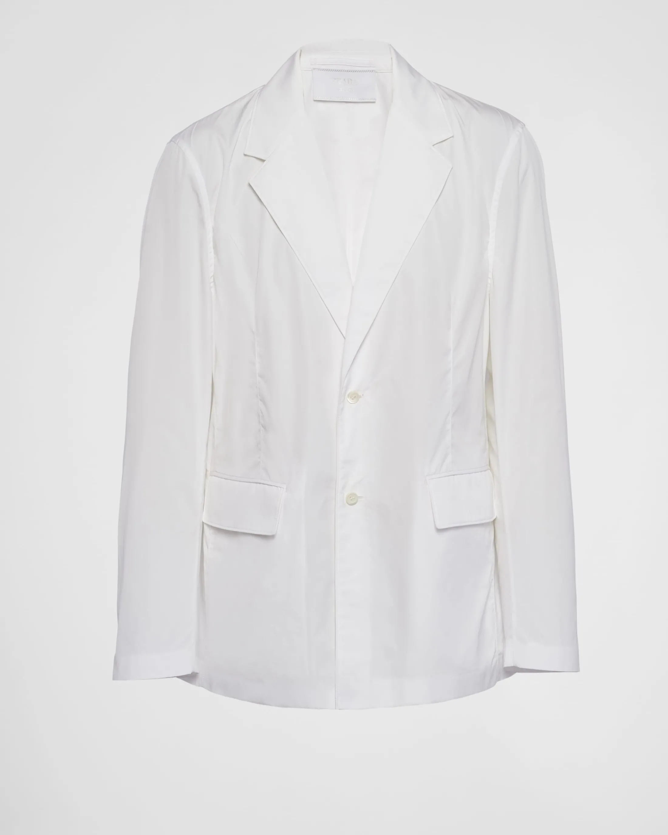 Prada Single-breasted cotton jacket White Best Sale