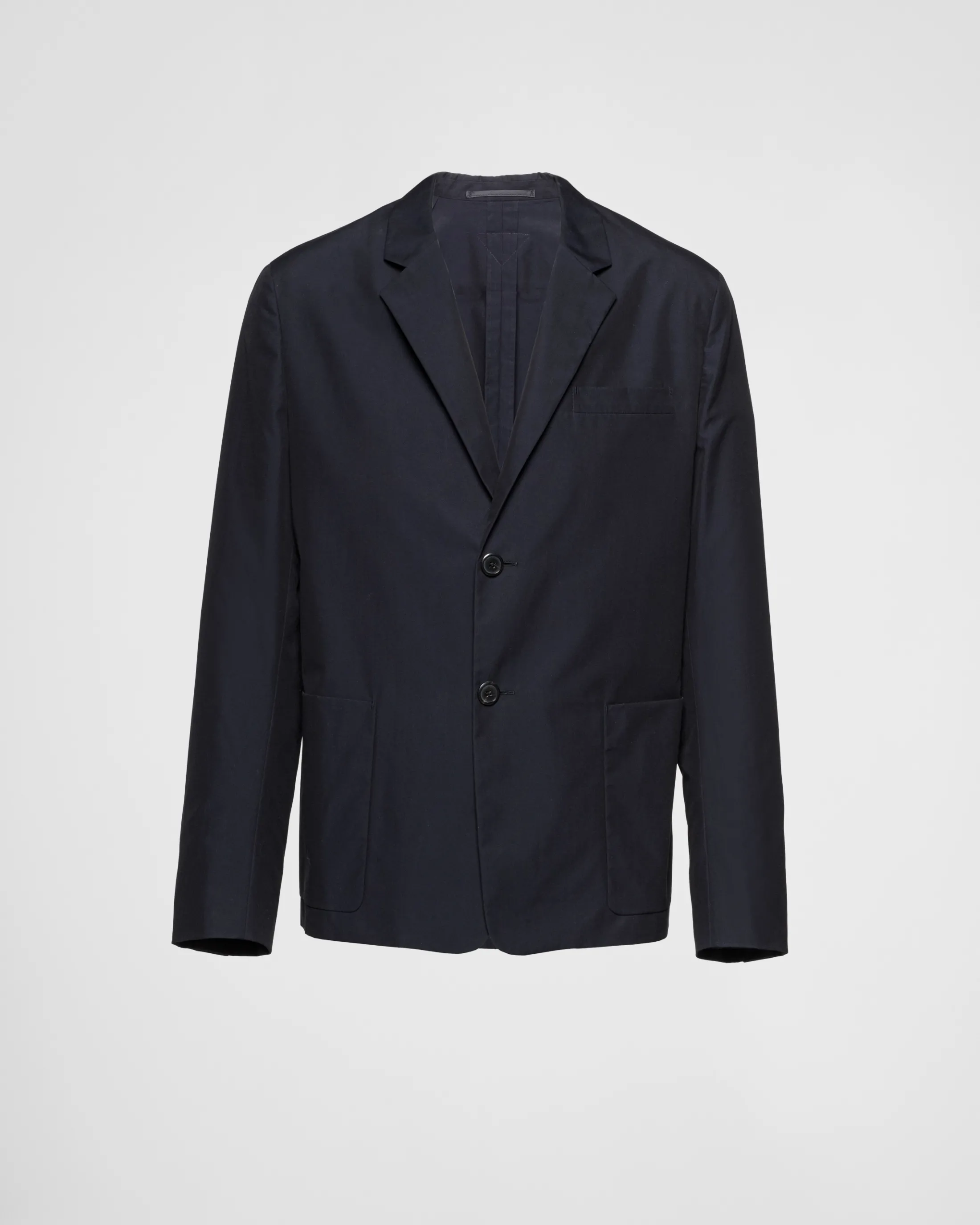 Prada Single-breasted cotton jacket Navy Clearance