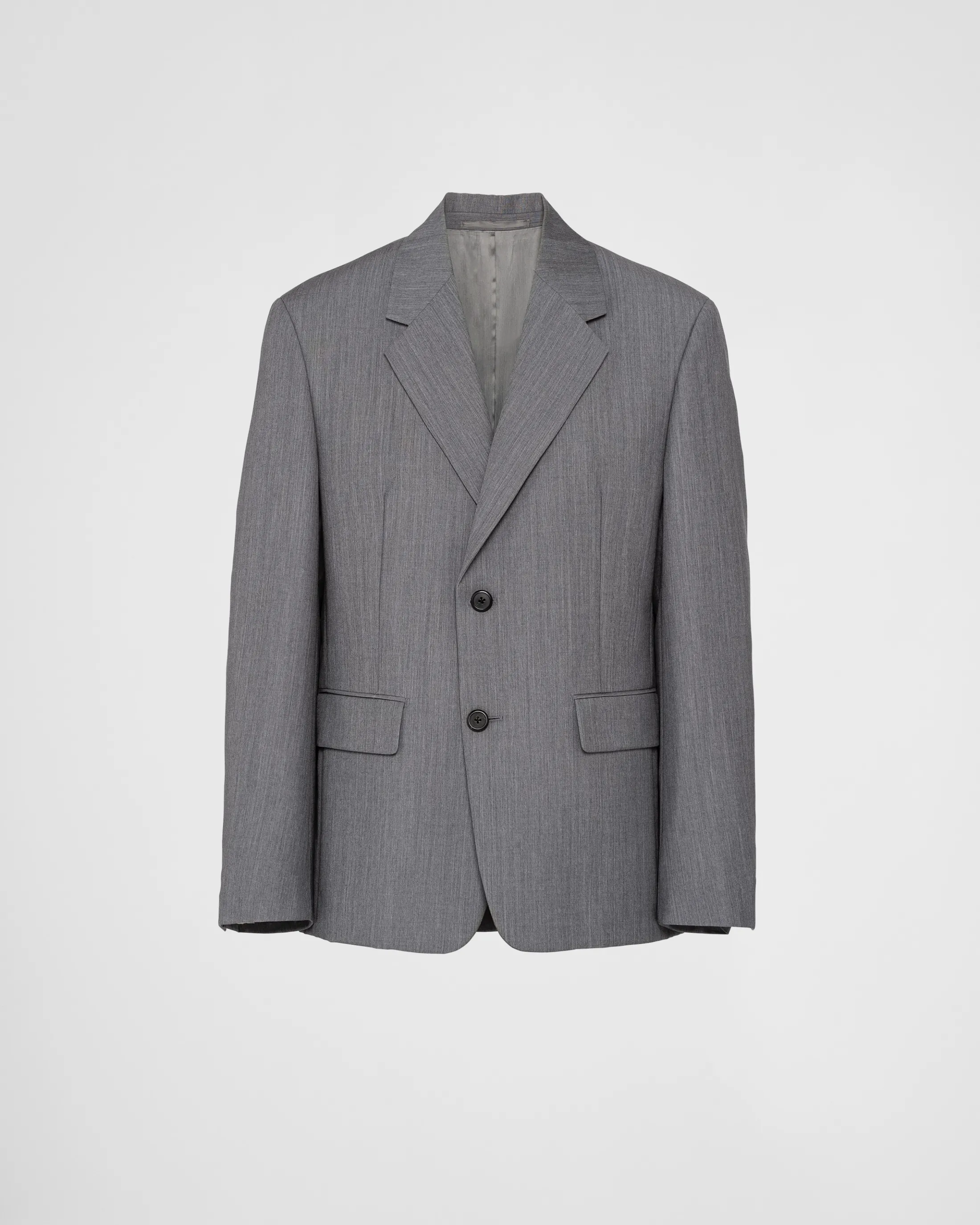 Prada Single-breasted mohair wool jacket Grey Hot