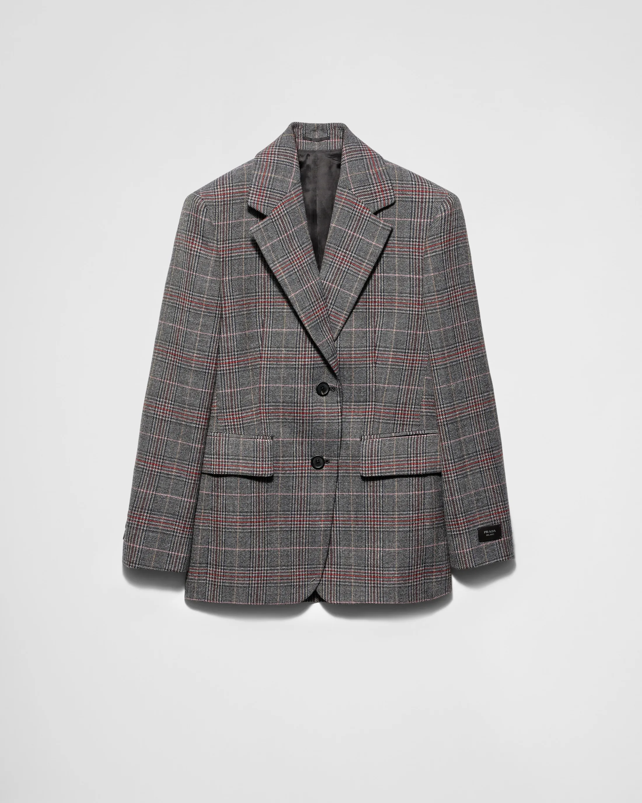 Prada Single-breasted Prince of Wales checked jacket Ebony Best