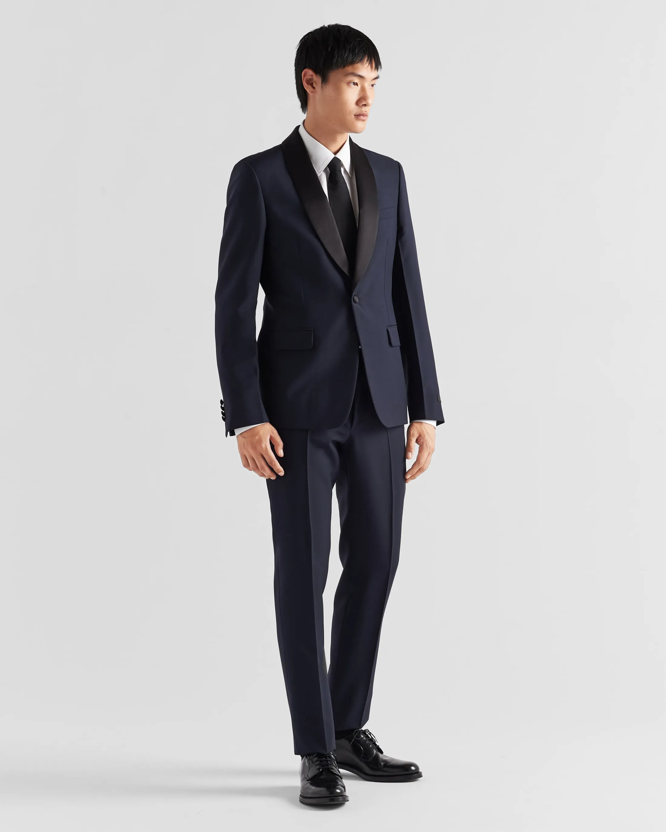 Prada Single-breasted wool and mohair tuxedo Blue/black Best