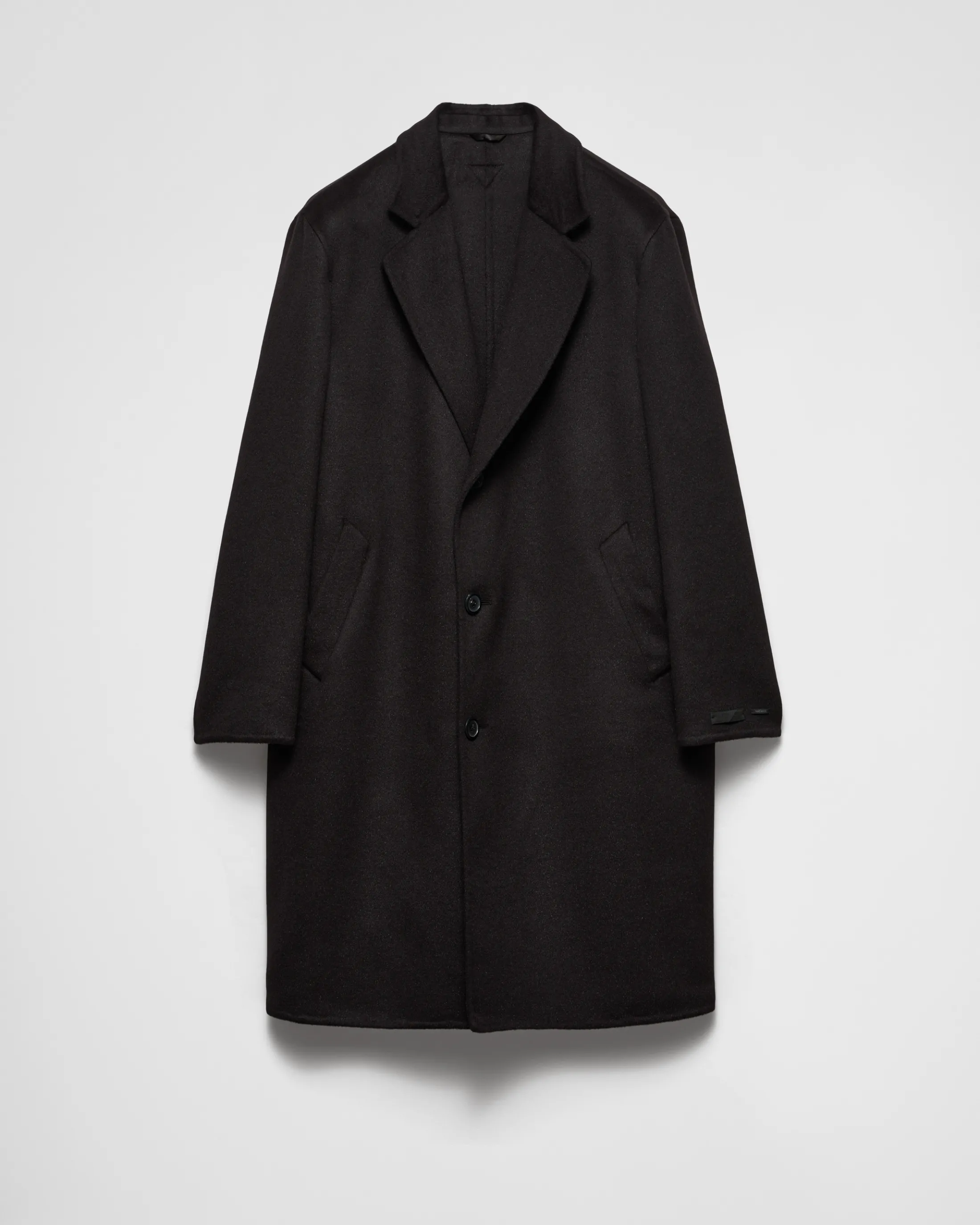 Prada Single-breasted wool, angora and cashgora coat Black Shop