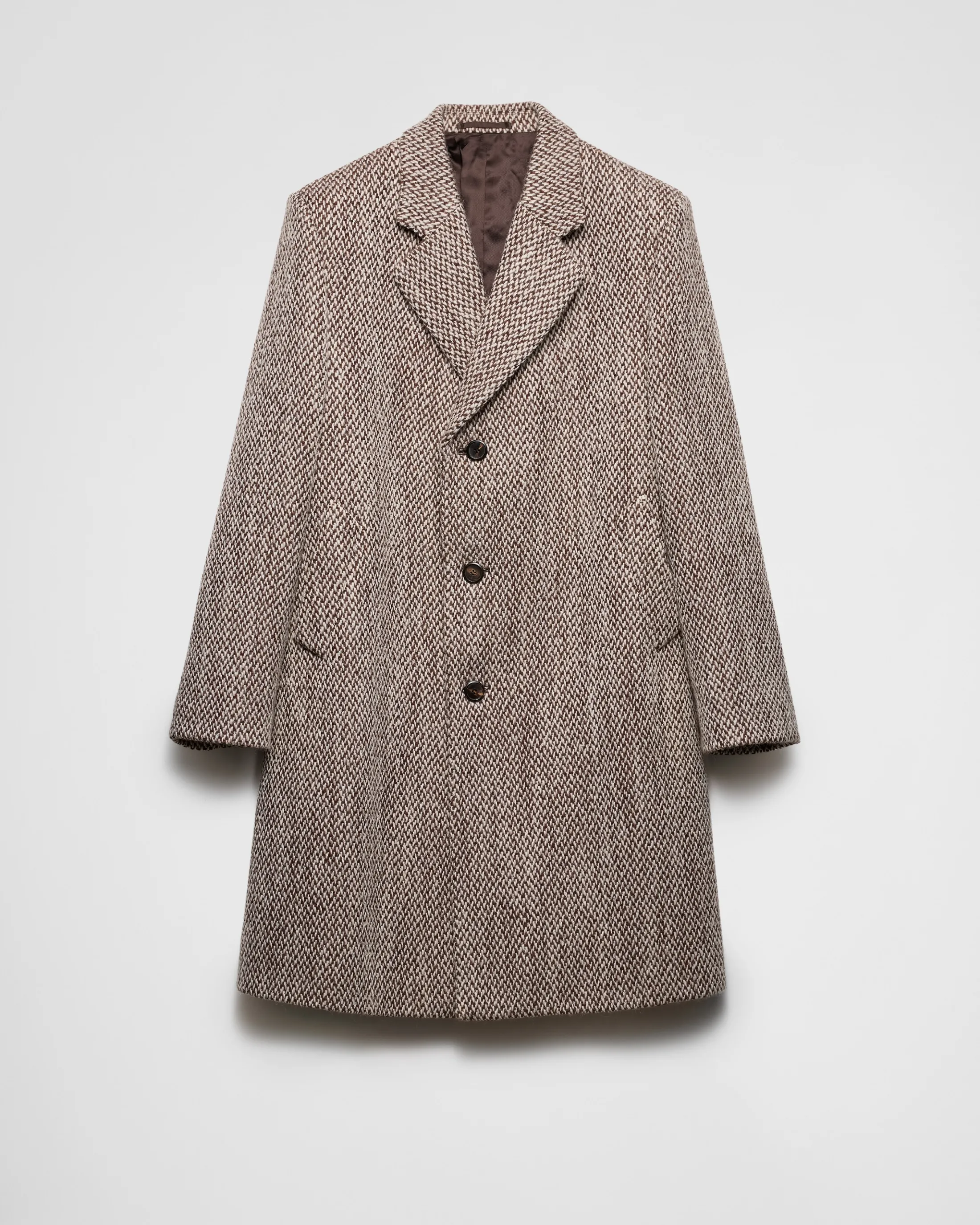 Prada Single-breasted wool blend coat Beige/tobacco Outlet