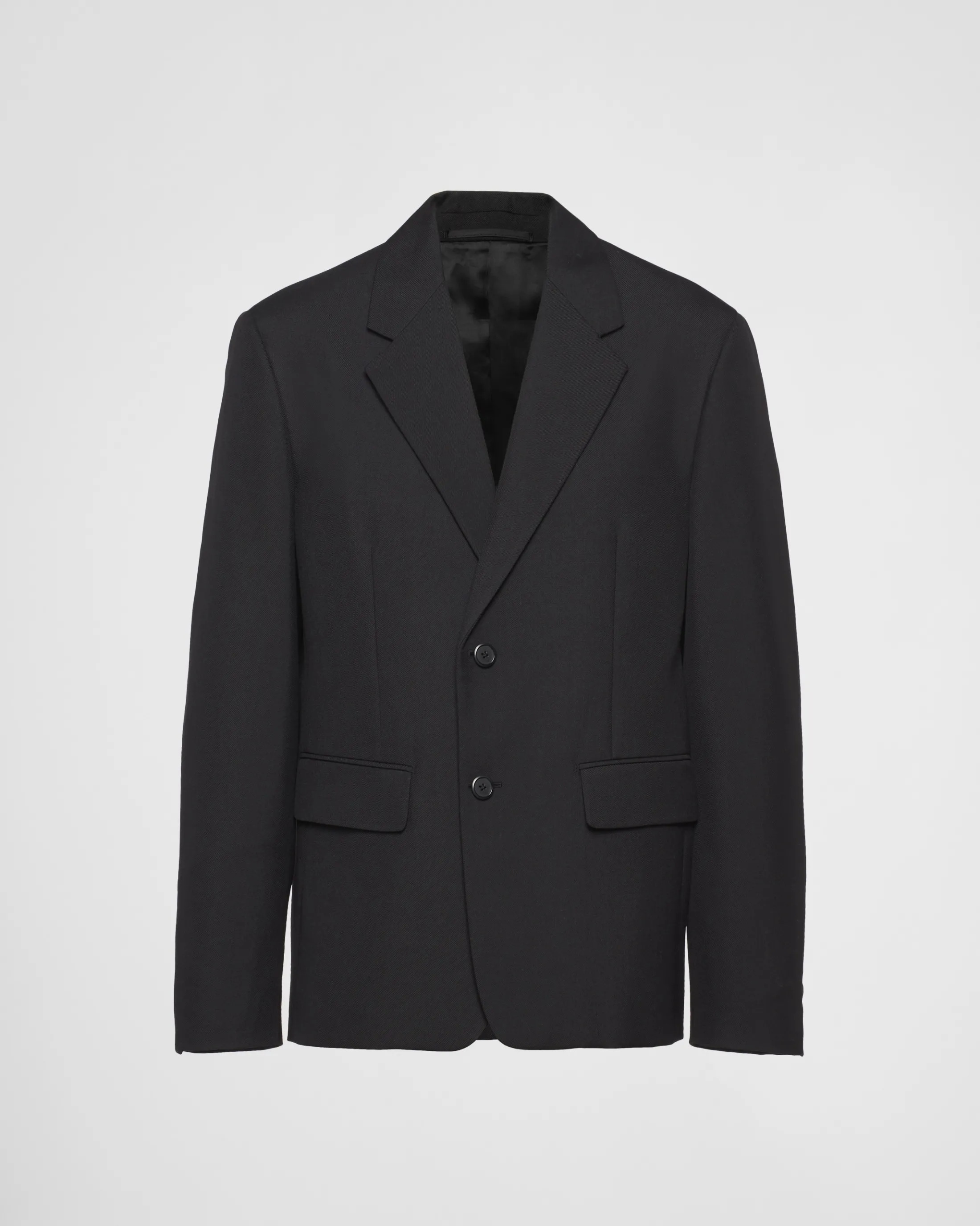 Prada Single-breasted wool blend jacket Black Cheap