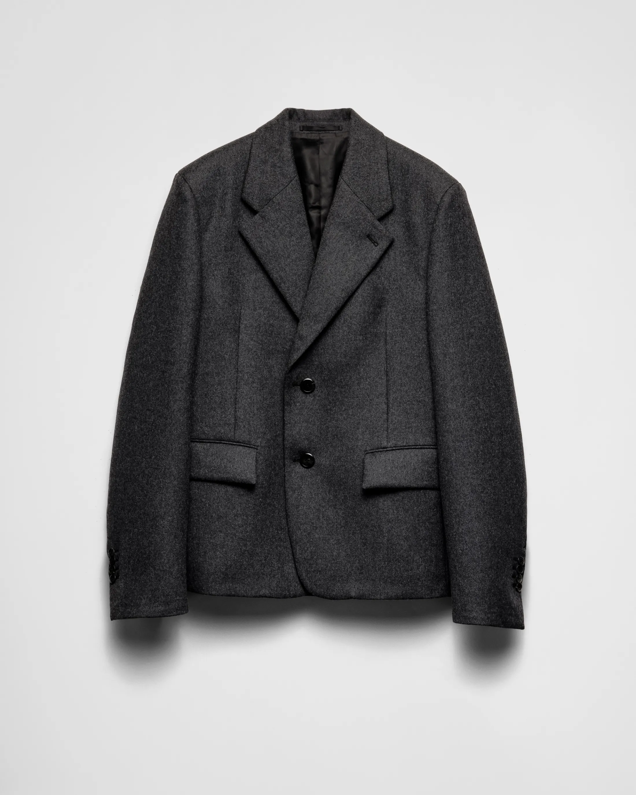 Prada Single-breasted wool jacket Slategray Best Sale