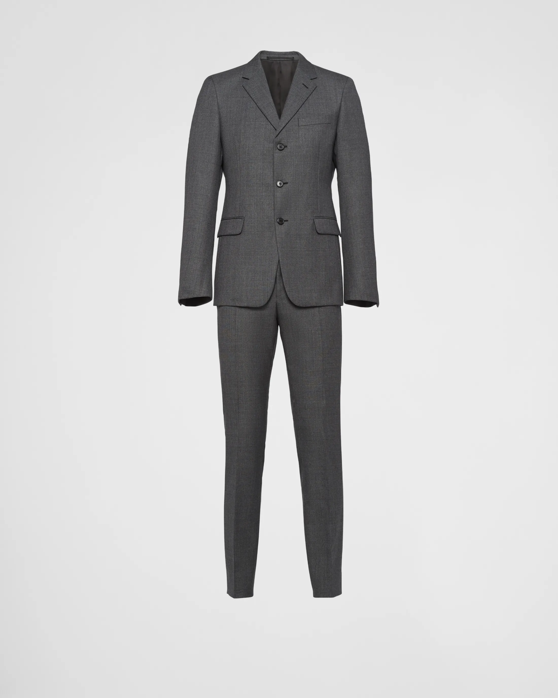 Prada Single-breasted wool suit Slategray Best