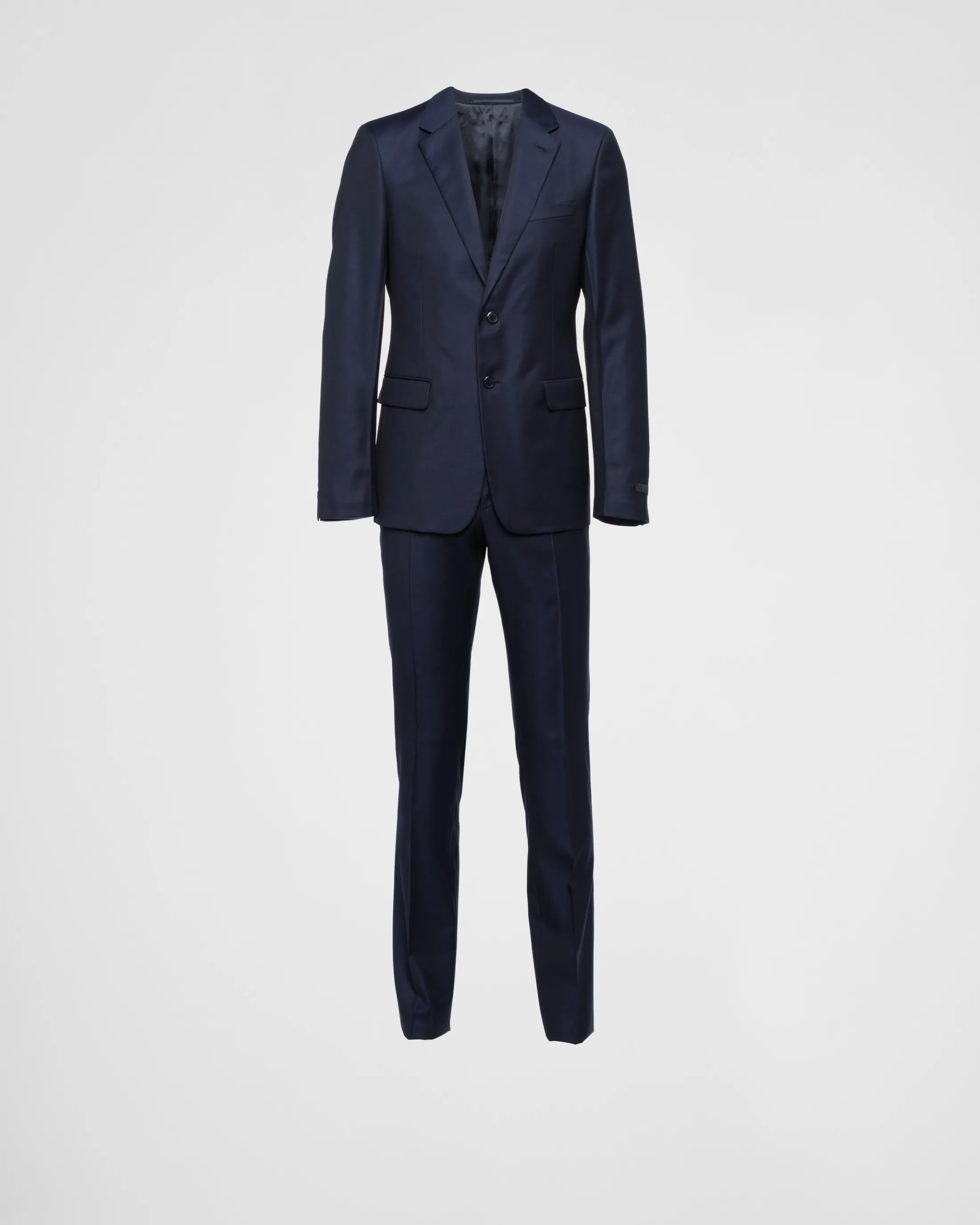 Prada Single-breasted wool suit Navy Outlet