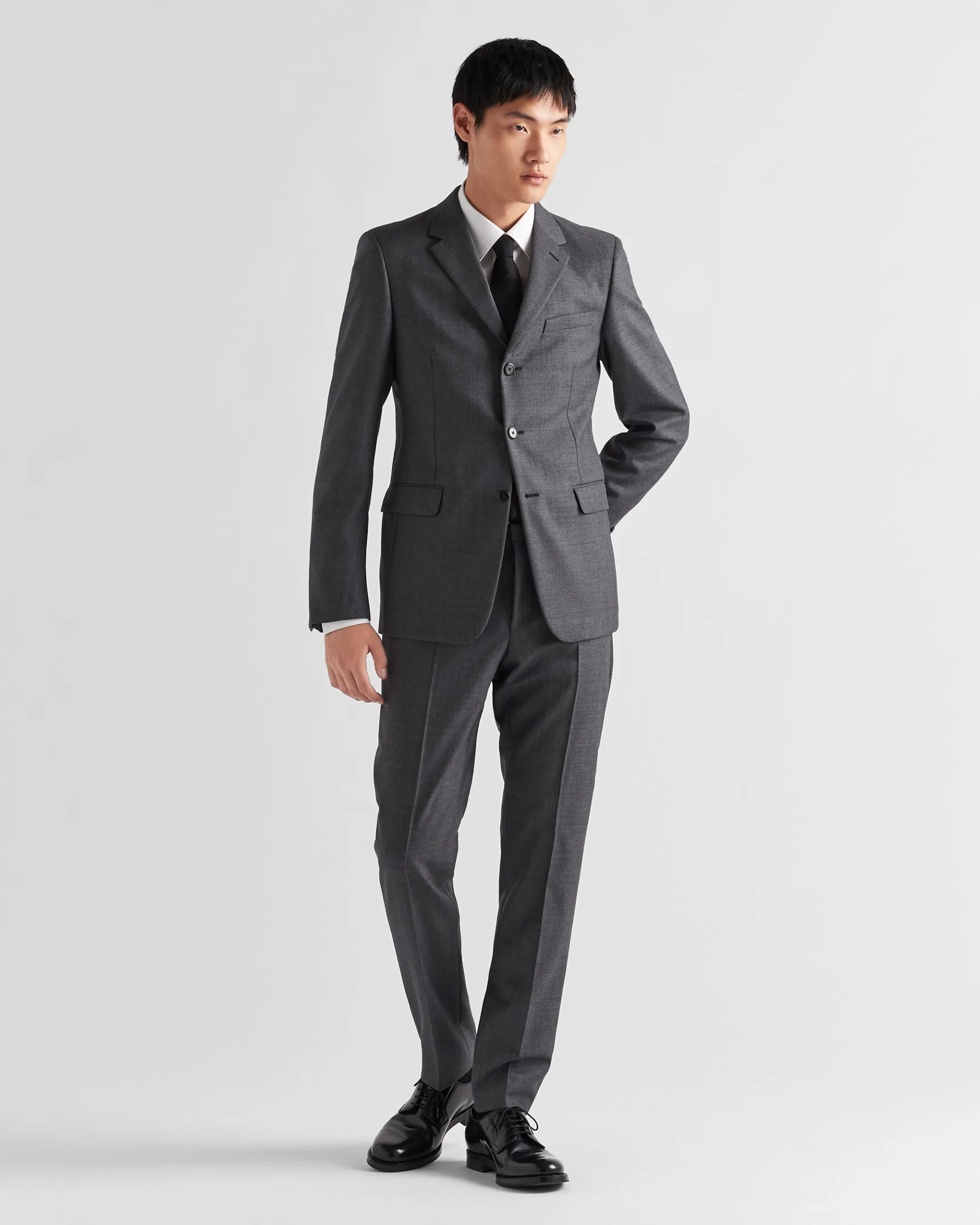 Prada Single-breasted wool suit Slategray Best