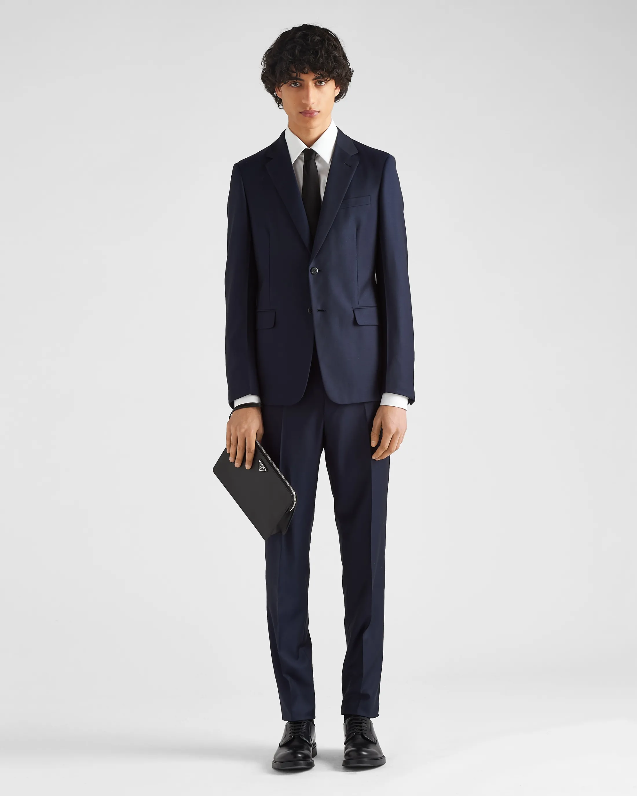 Prada Single-breasted wool suit Navy Sale