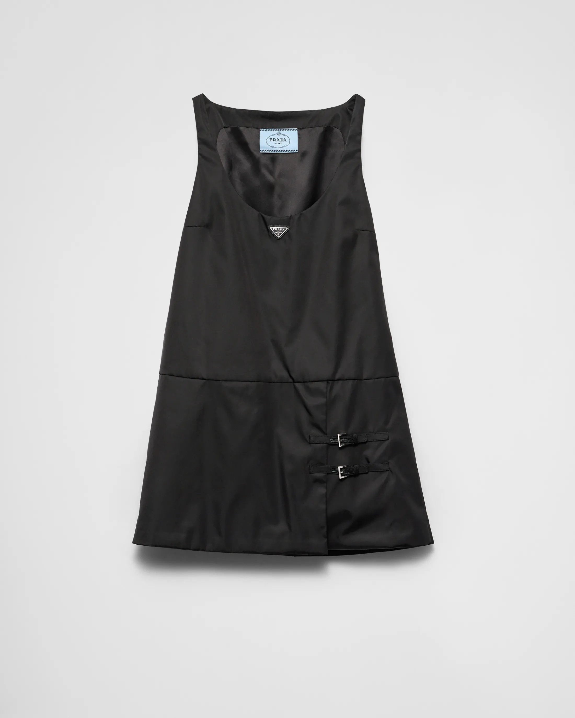 Prada Sleeveless Re-Nylon dress Black Best Sale