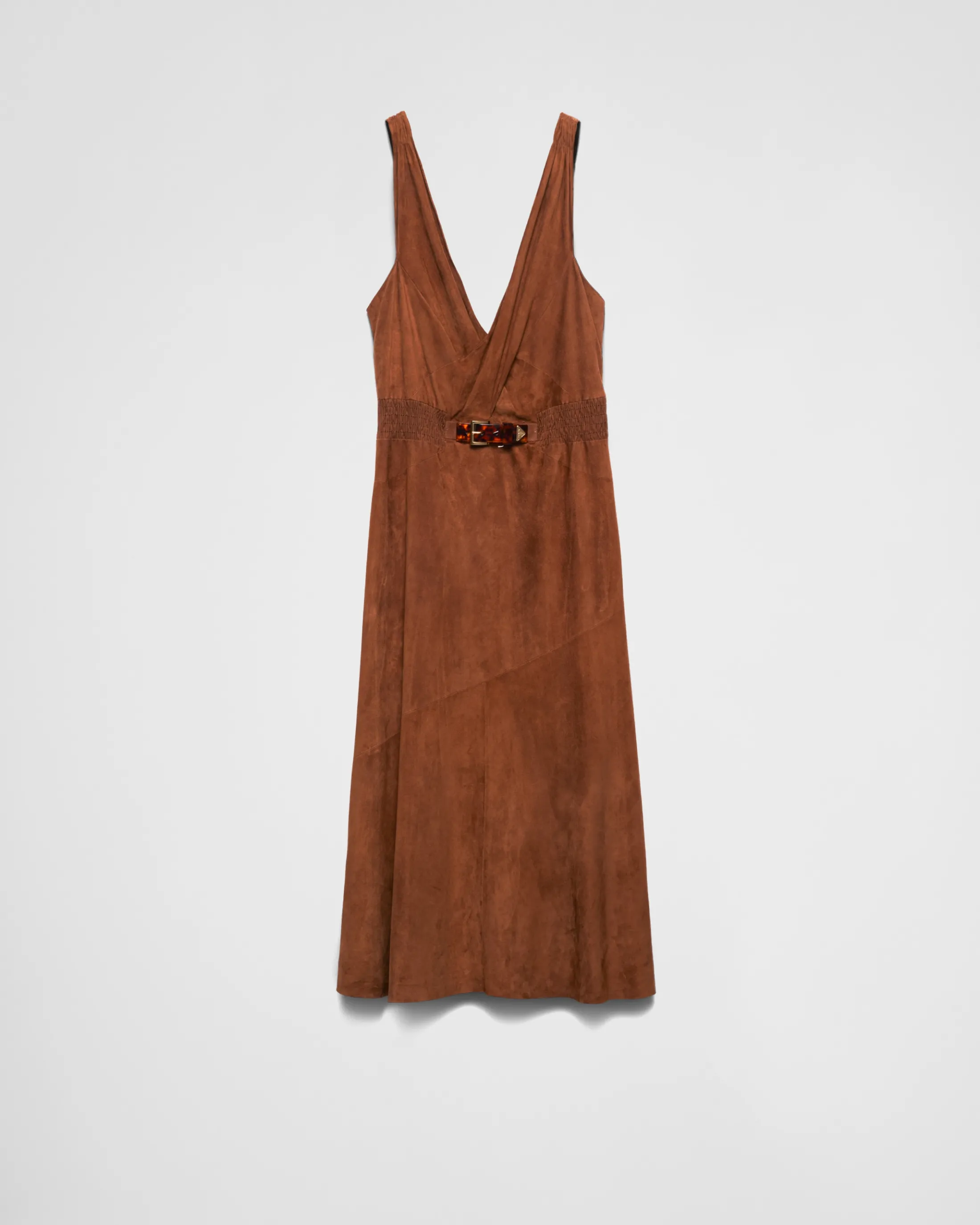 Prada Sleeveless suede dress Palisander Clearance