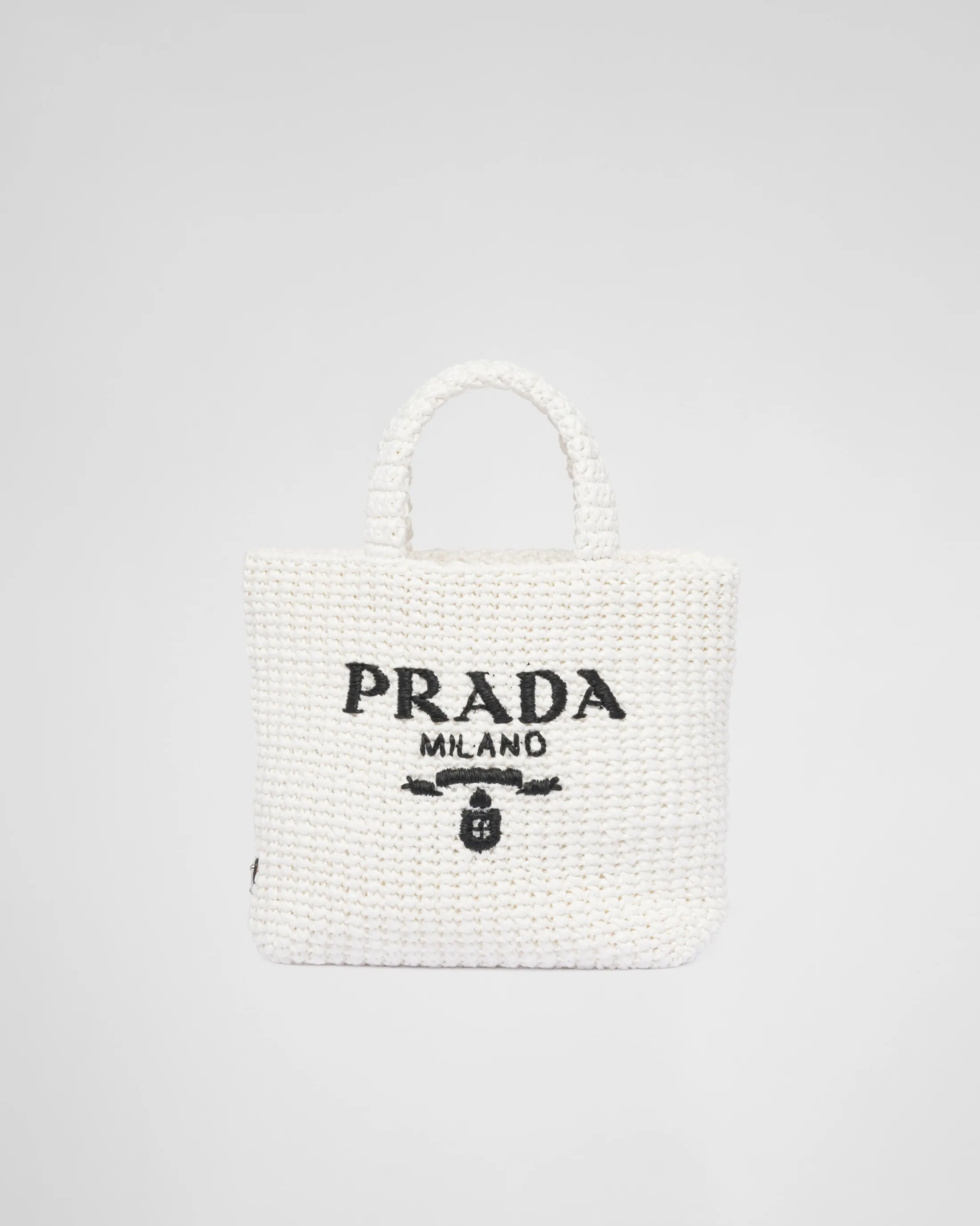 Prada Small crochet tote bag White Hot