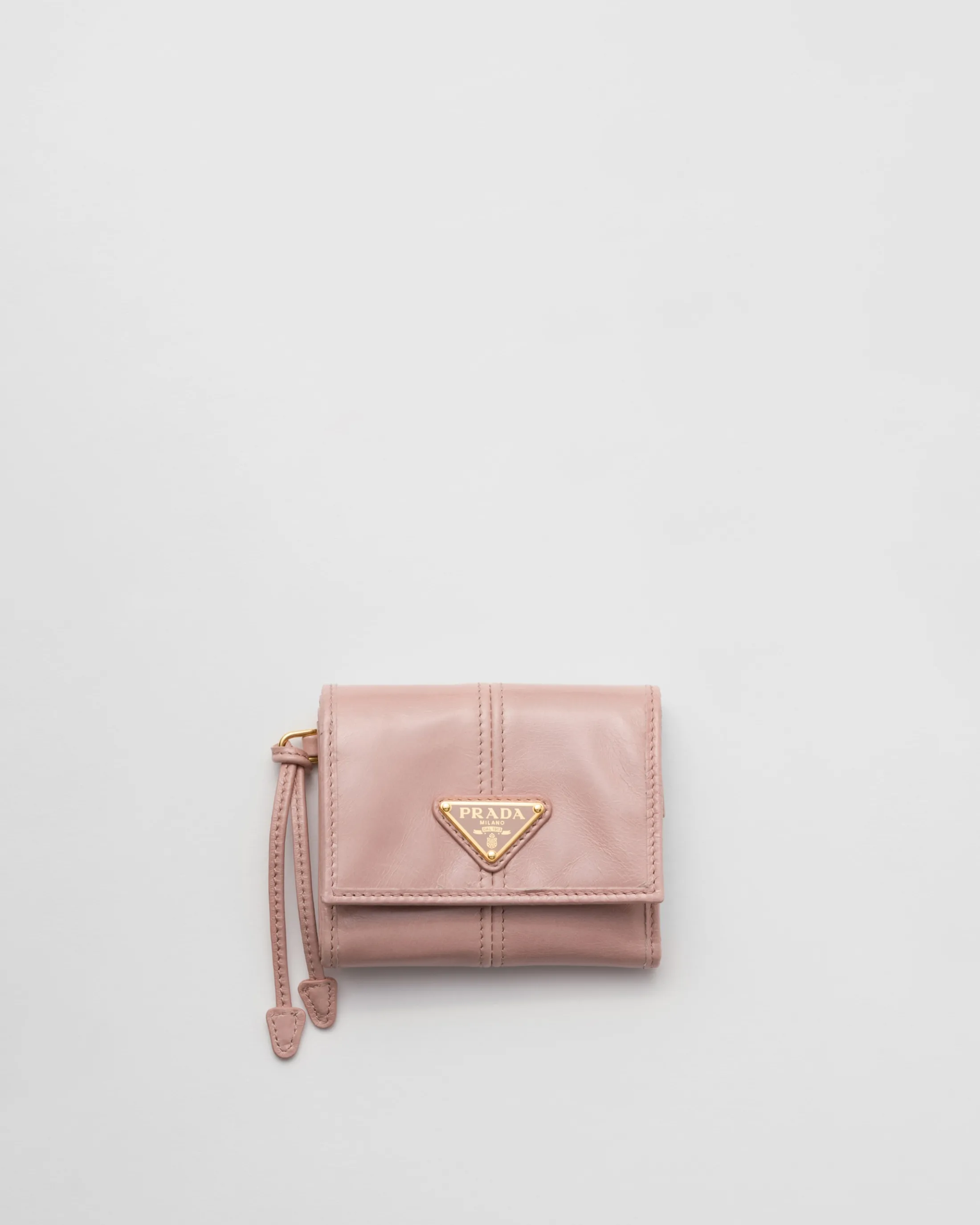 Prada Small leather wallet Rosyblush Hot