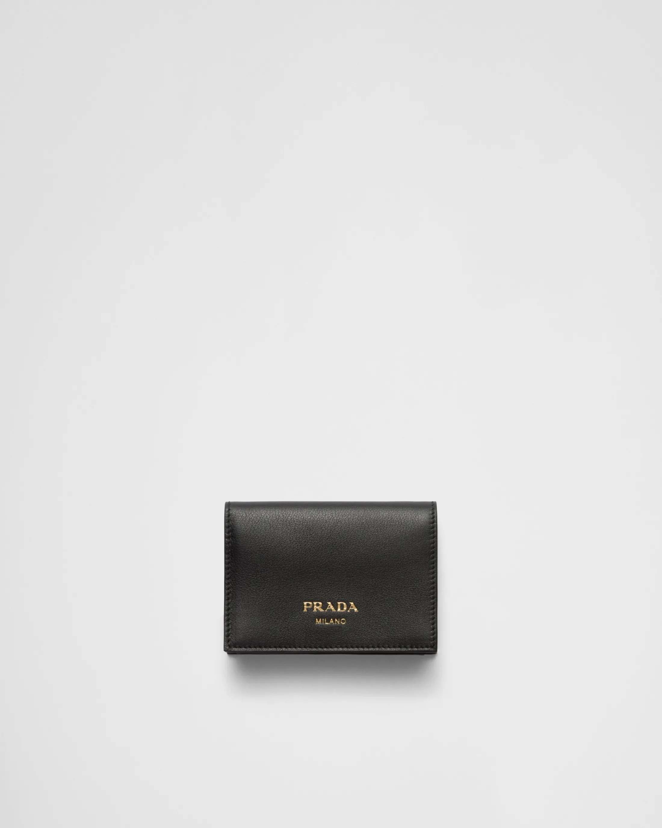 Prada Small leather wallet Black Sale