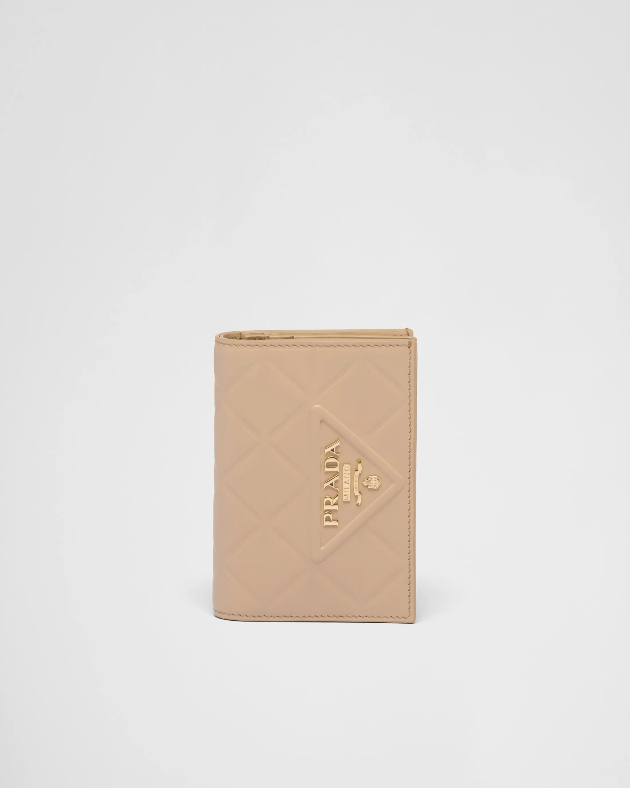 Prada Small leather wallet Sandbeige Best