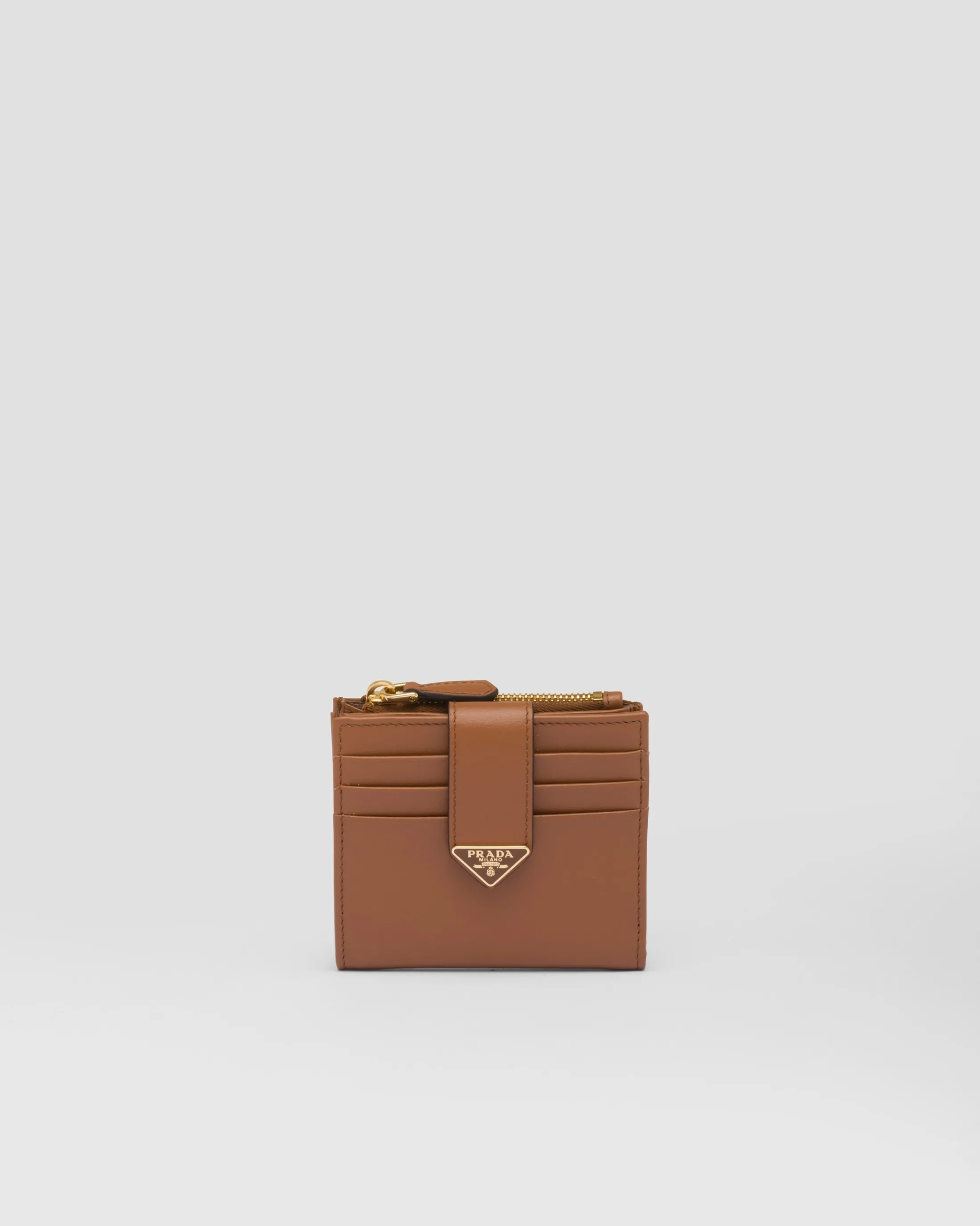 Prada Small leather wallet Cognac Store