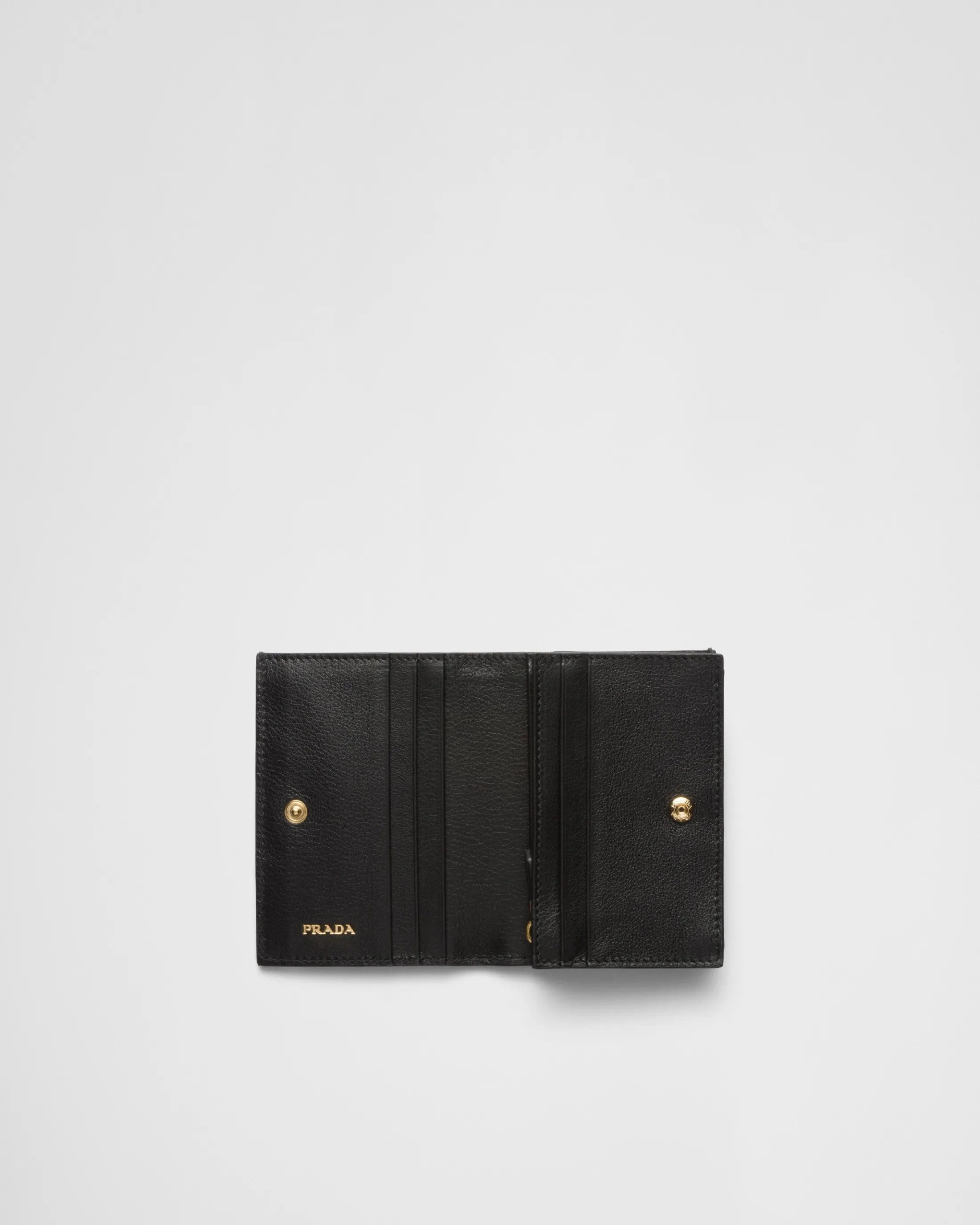 Prada Small leather wallet Black Sale