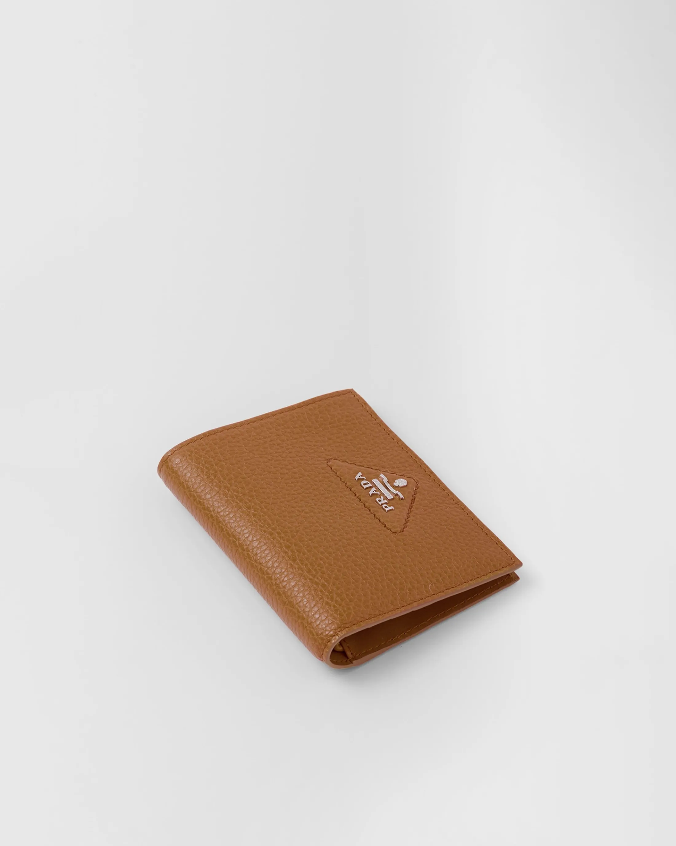 Prada Small leather wallet Caramel Flash Sale