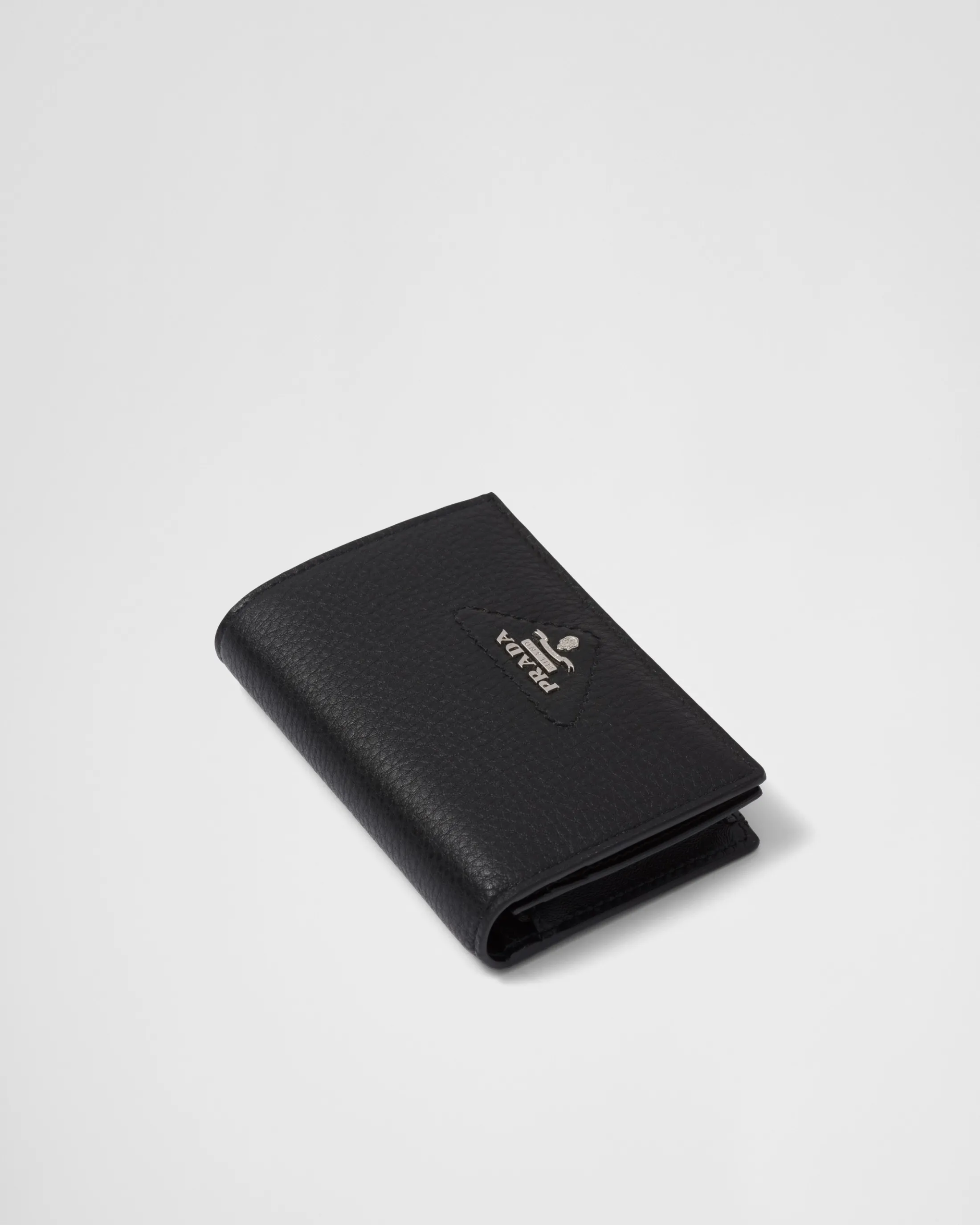 Prada Small leather wallet Black Outlet