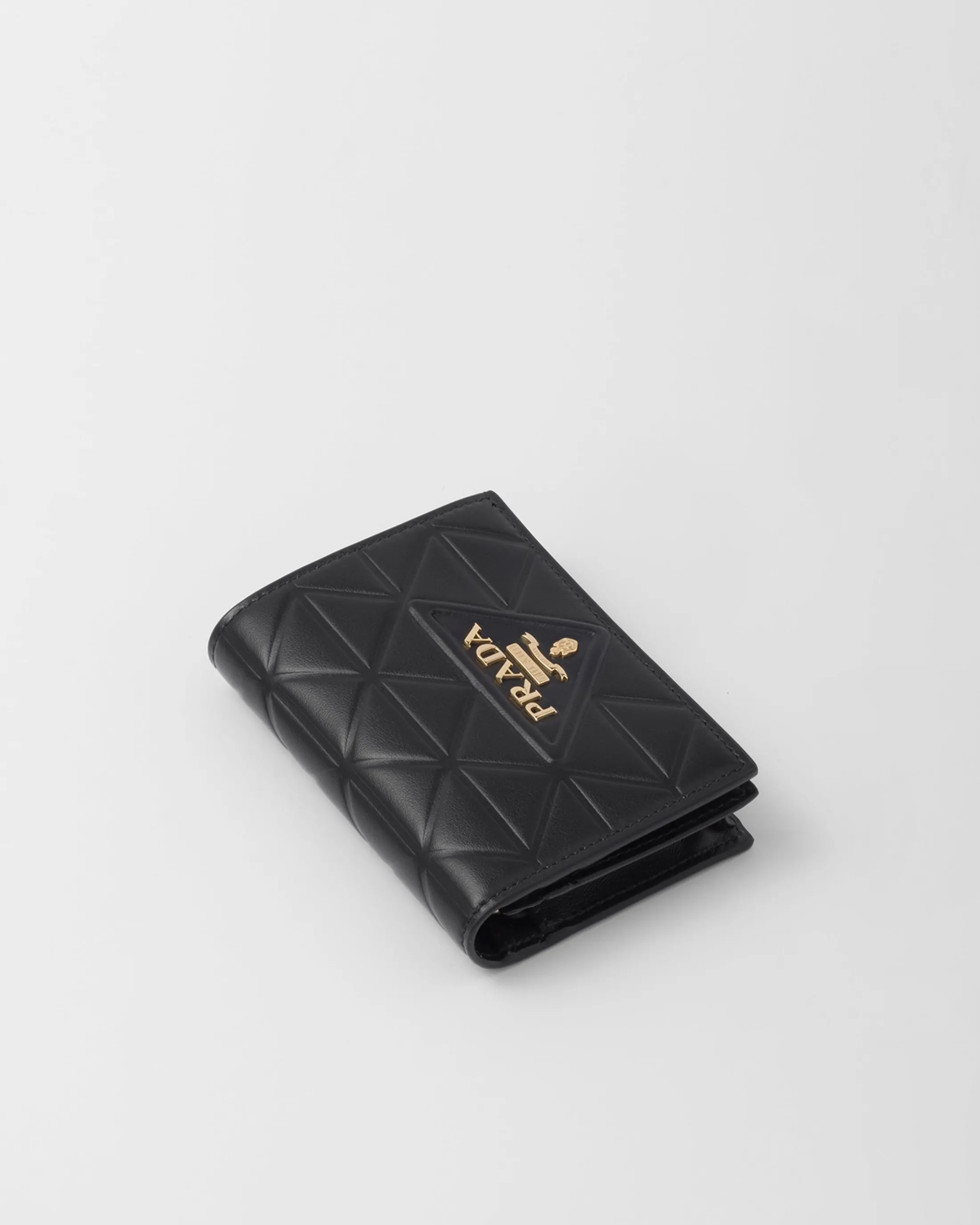 Prada Small leather wallet Black Sale