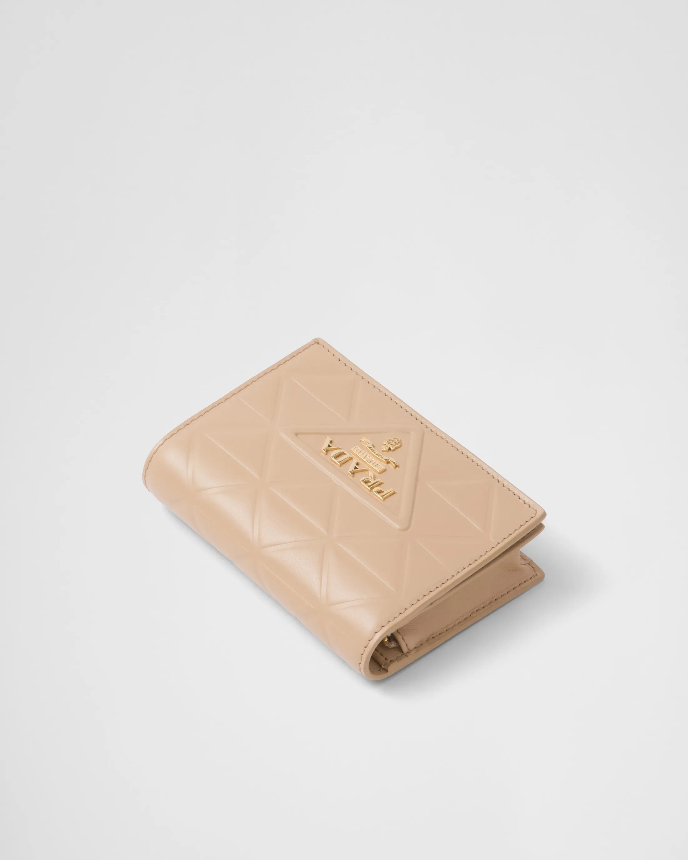 Prada Small leather wallet Sandbeige Best