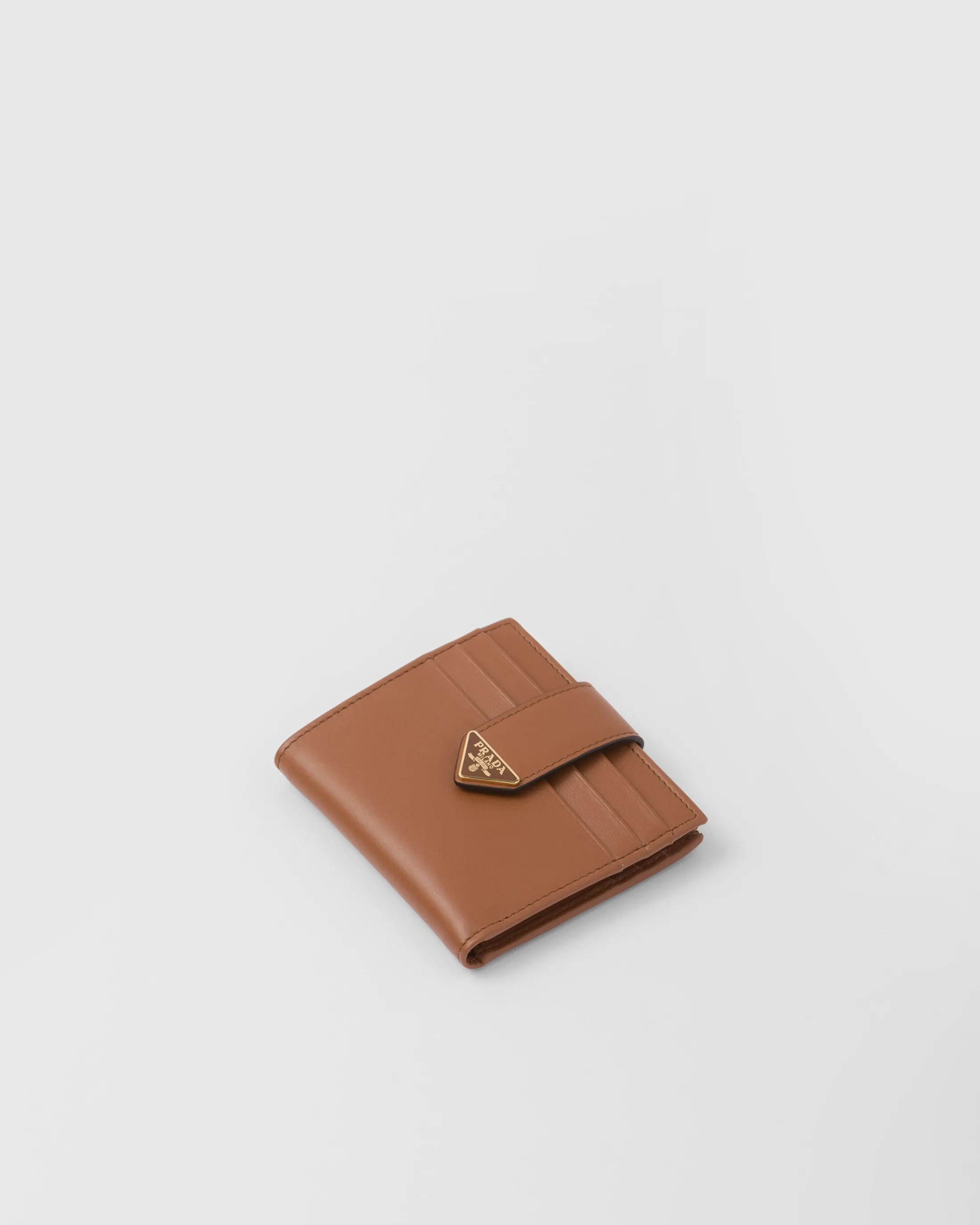 Prada Small leather wallet Cognac Store