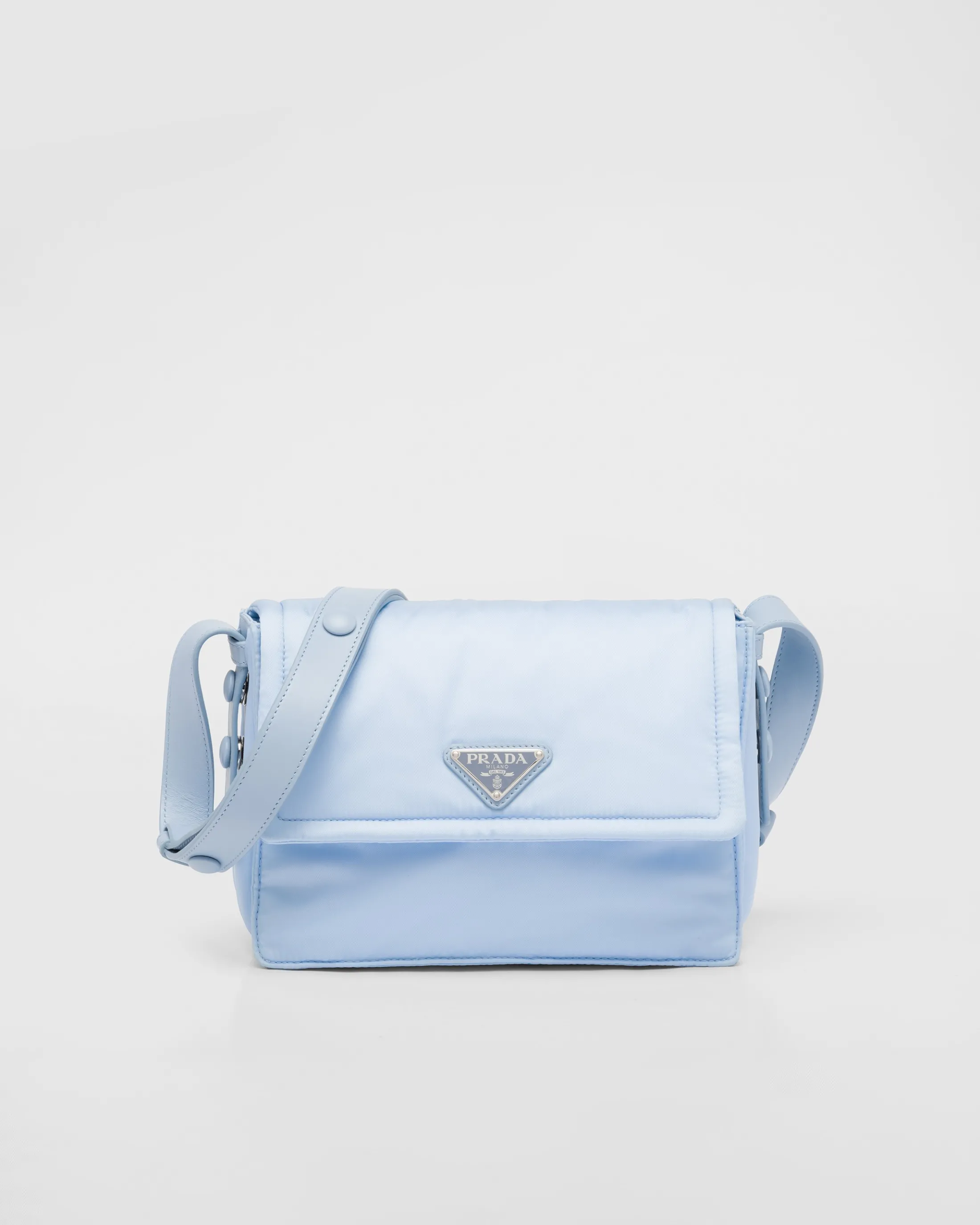 Prada Small padded Re-Nylon shoulder bag Lightblue New