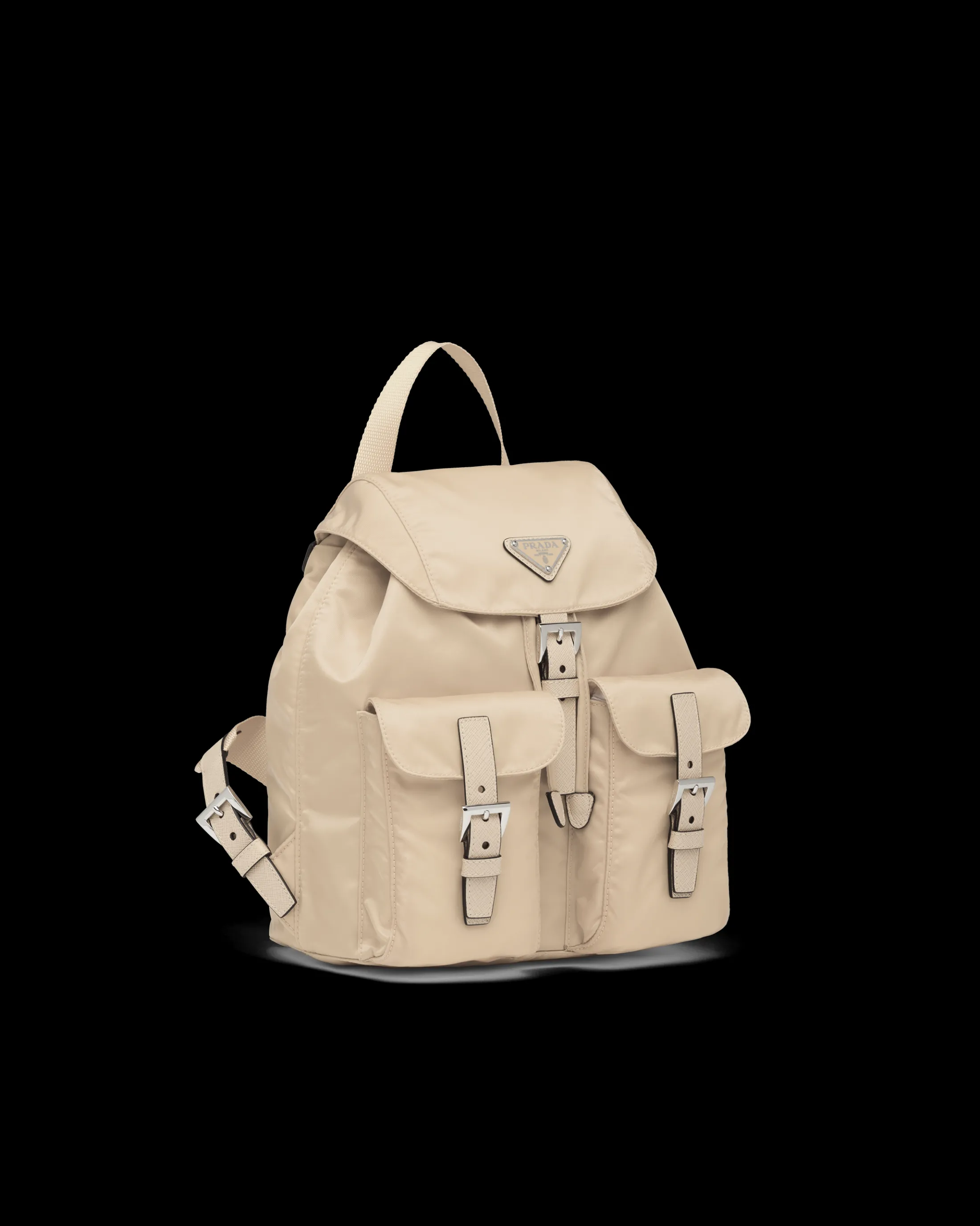 Prada Small Re-Nylon backpack Desertbeige Hot