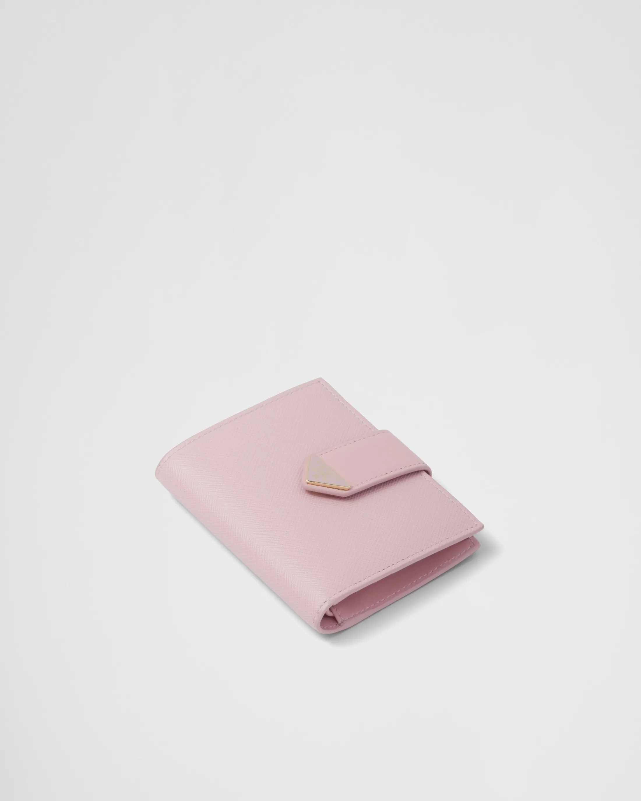 Prada Small Saffiano and smooth leather wallet Alabasterpink Online