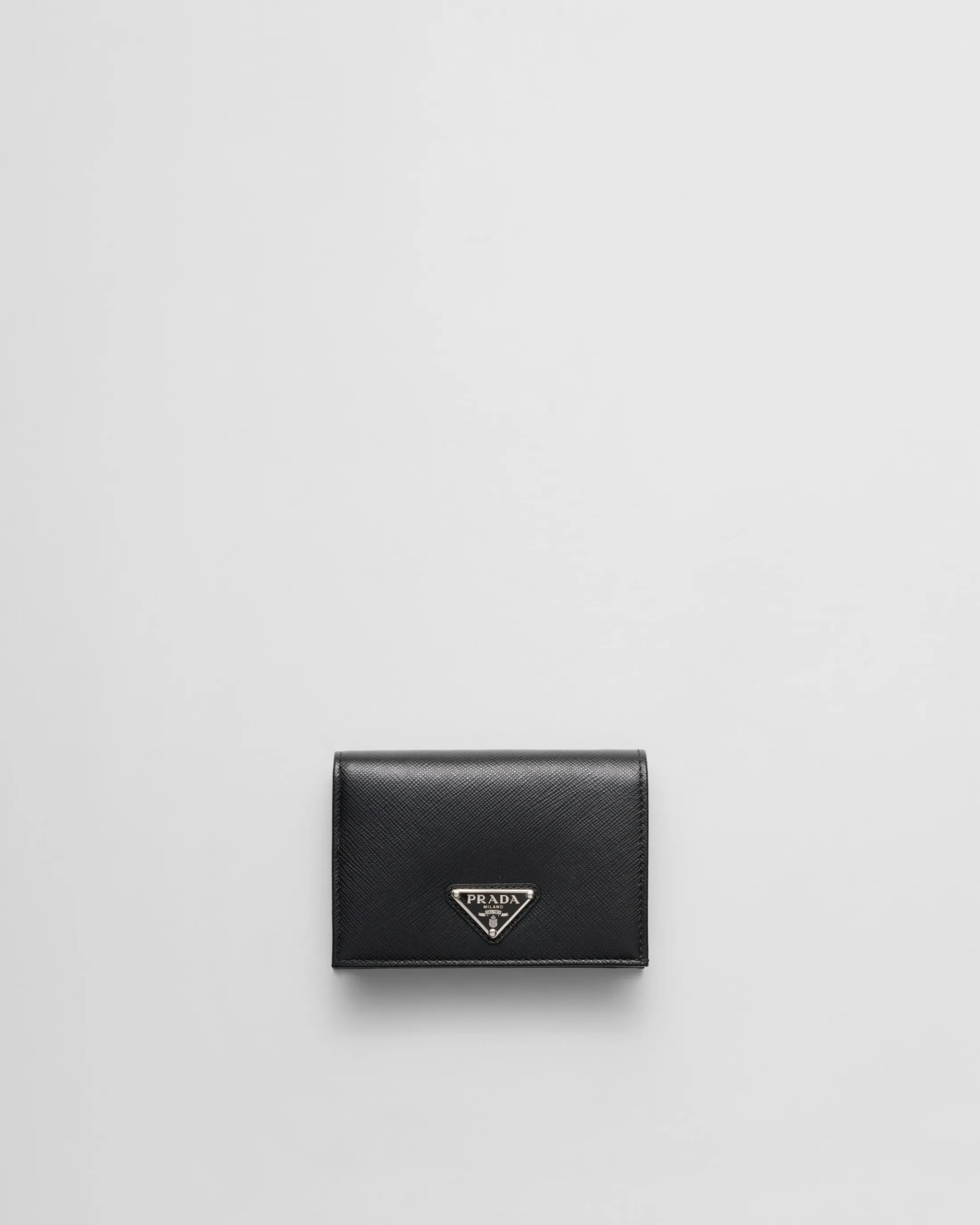 Prada Small Saffiano Leather Wallet Black Discount