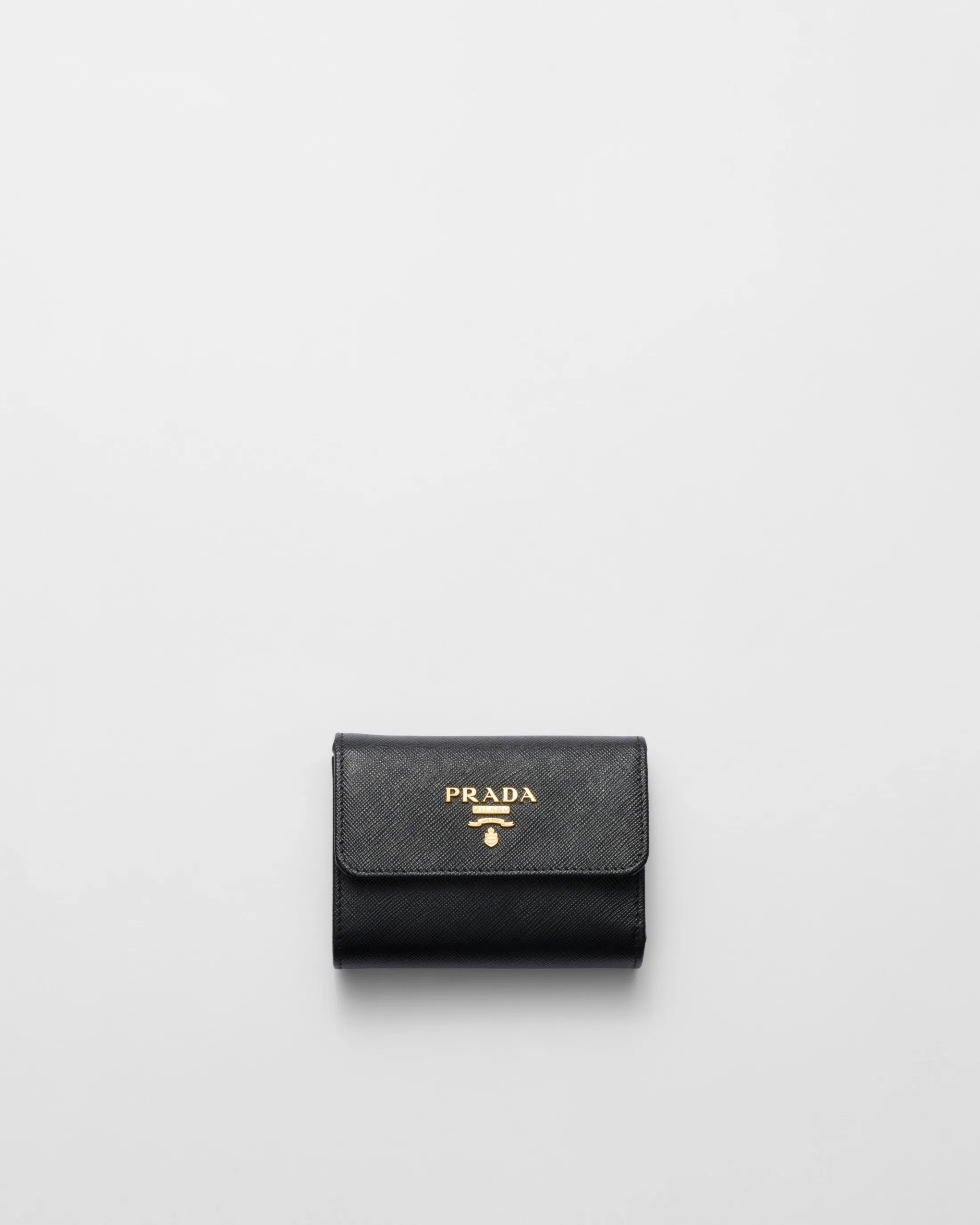 Prada Small Saffiano Leather Wallet Black Discount