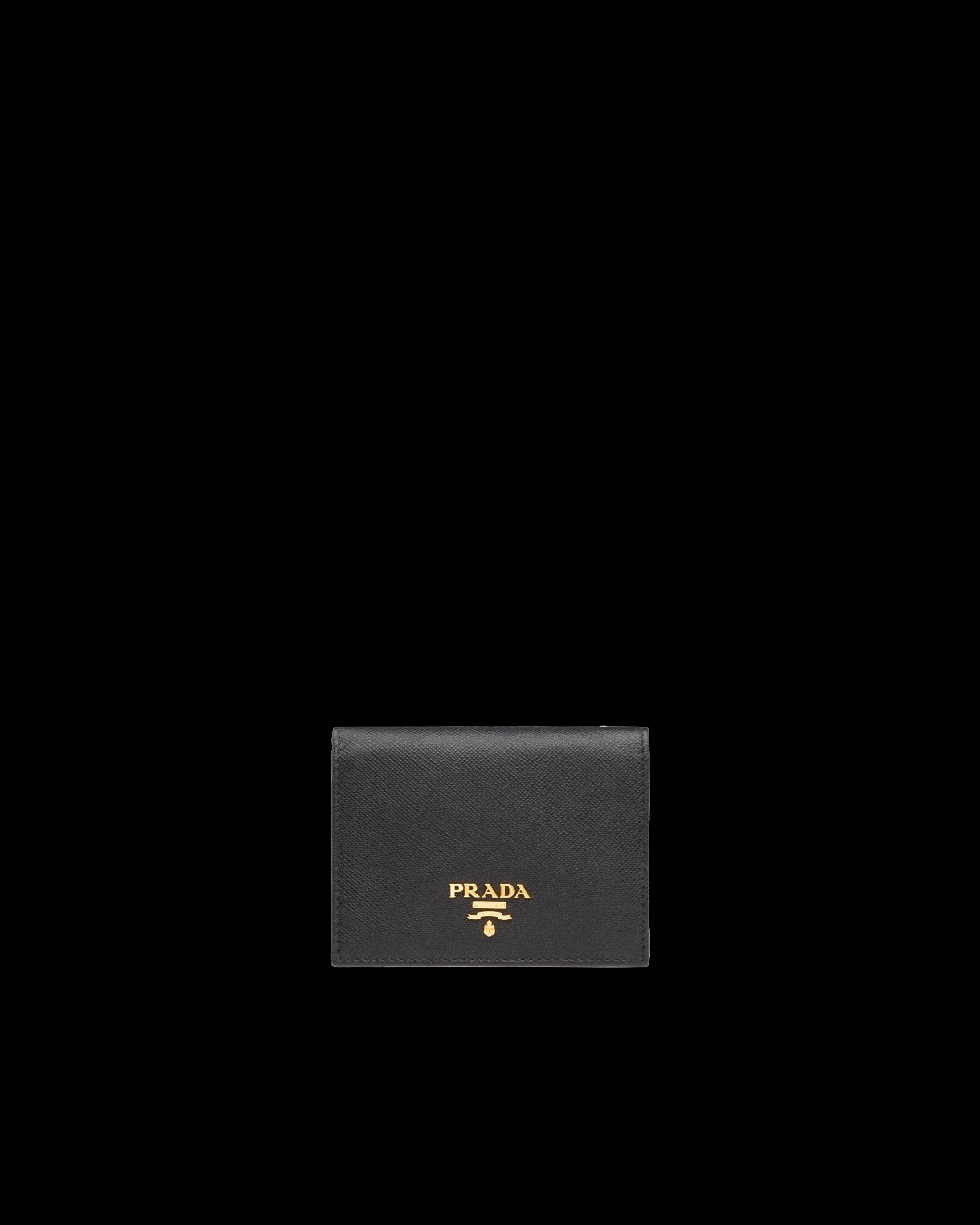 Prada Small Saffiano Leather Wallet Black Clearance