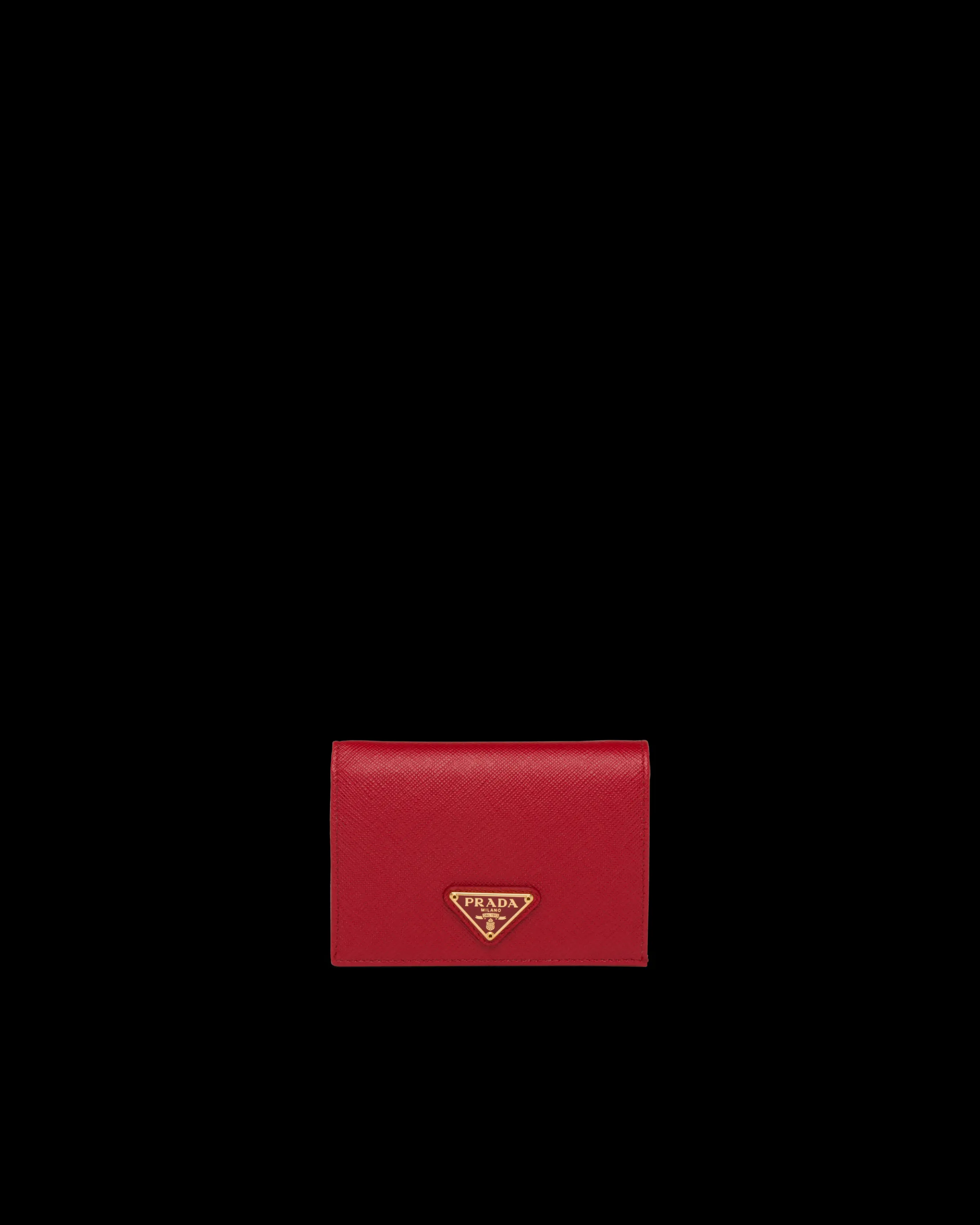 Prada Small Saffiano Leather Wallet Fieryred New