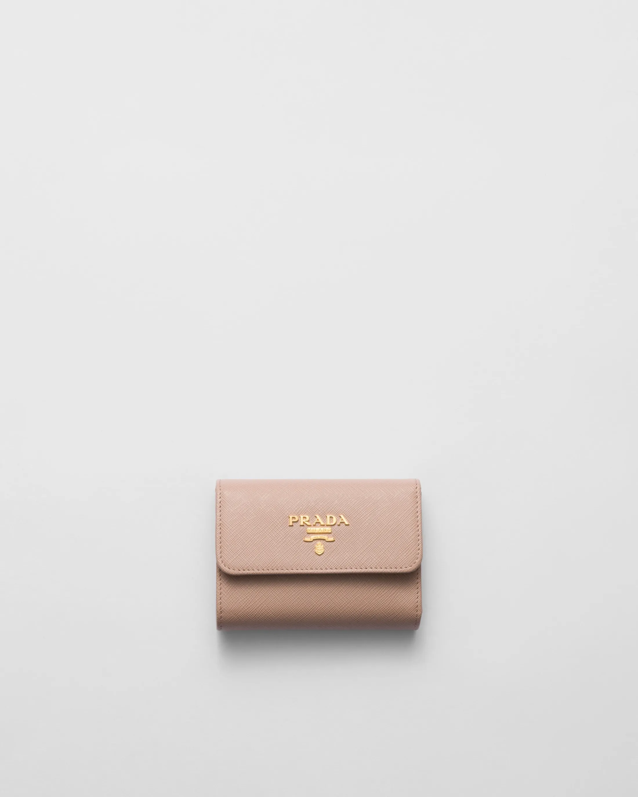 Prada Small Saffiano Leather Wallet Powderpink Sale