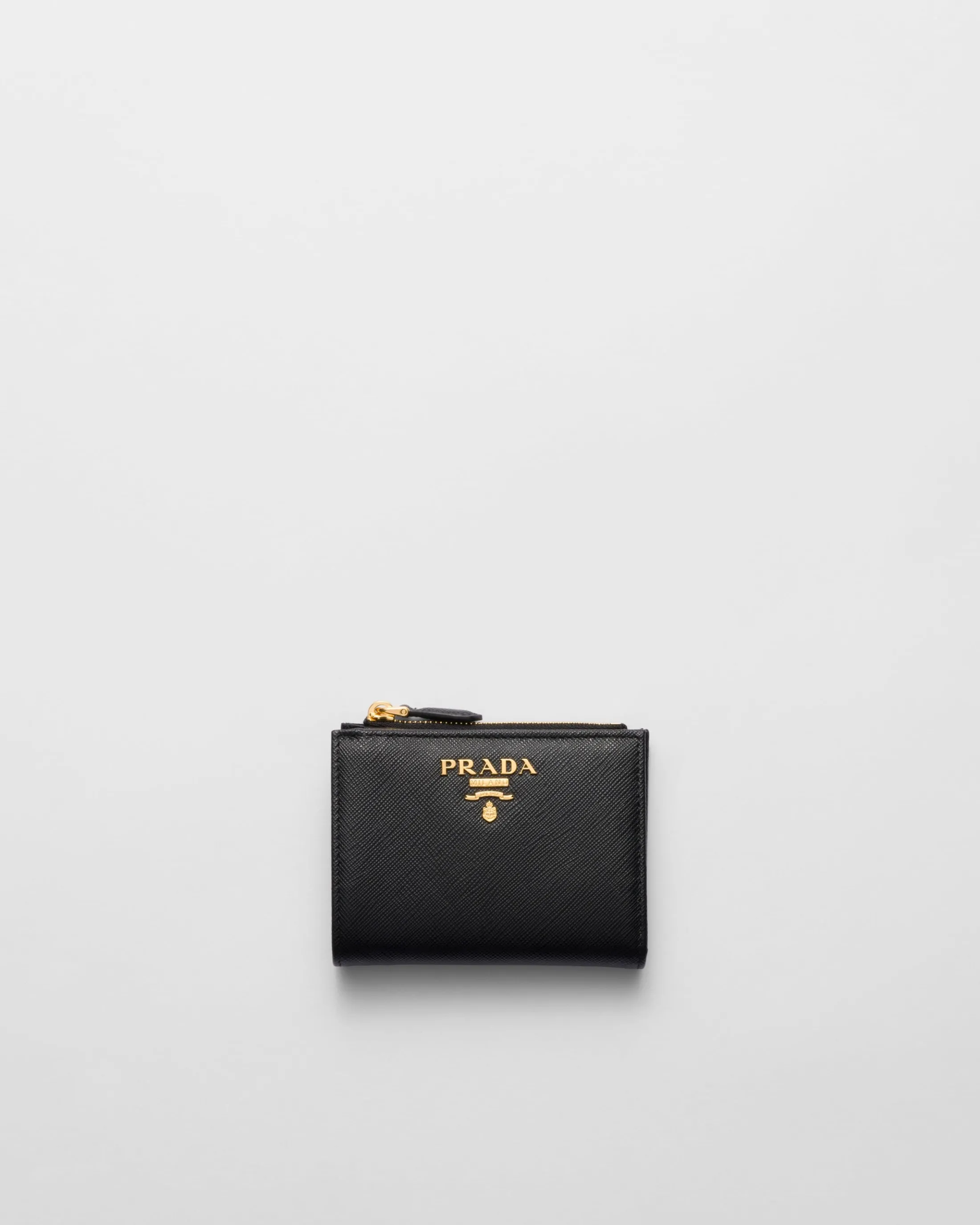 Prada Small Saffiano Leather Wallet Black Sale