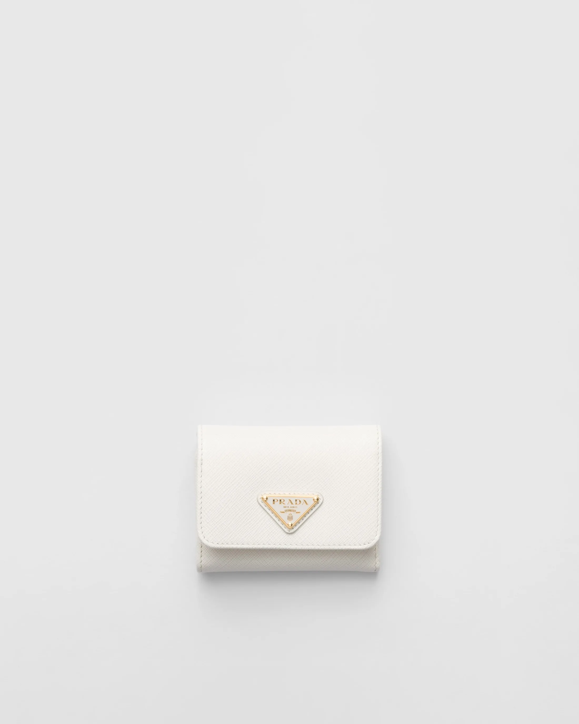 Prada Small Saffiano leather wallet White Store