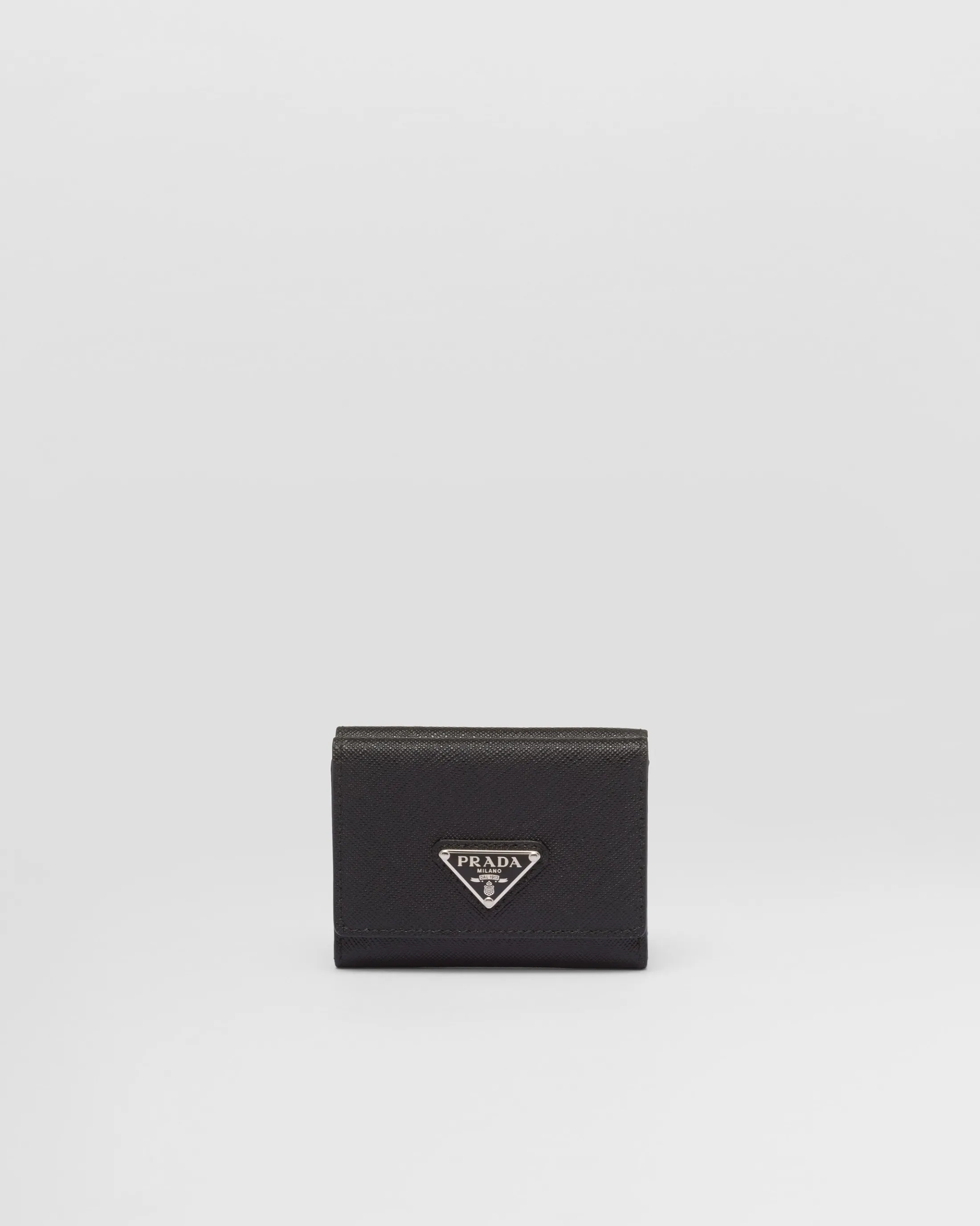 Prada Small Saffiano leather wallet Black Flash Sale