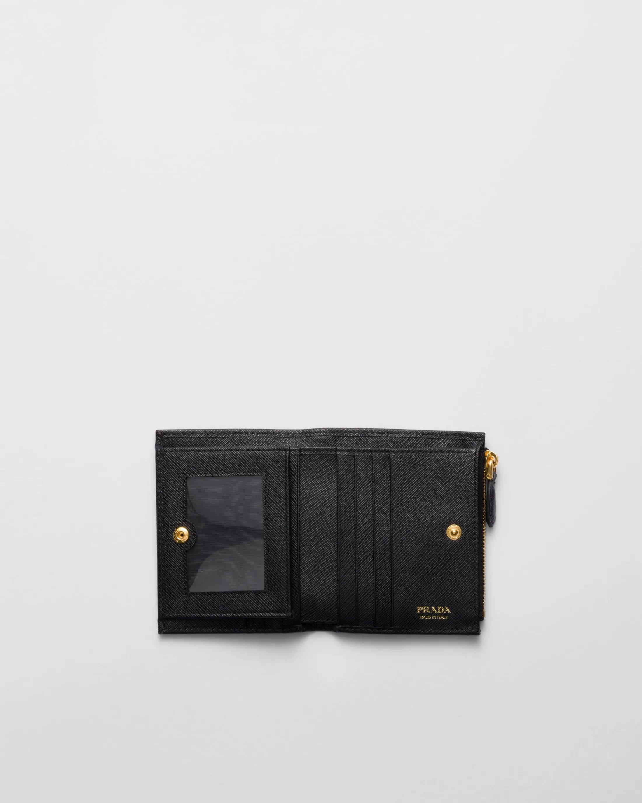 Prada Small Saffiano Leather Wallet Black Sale