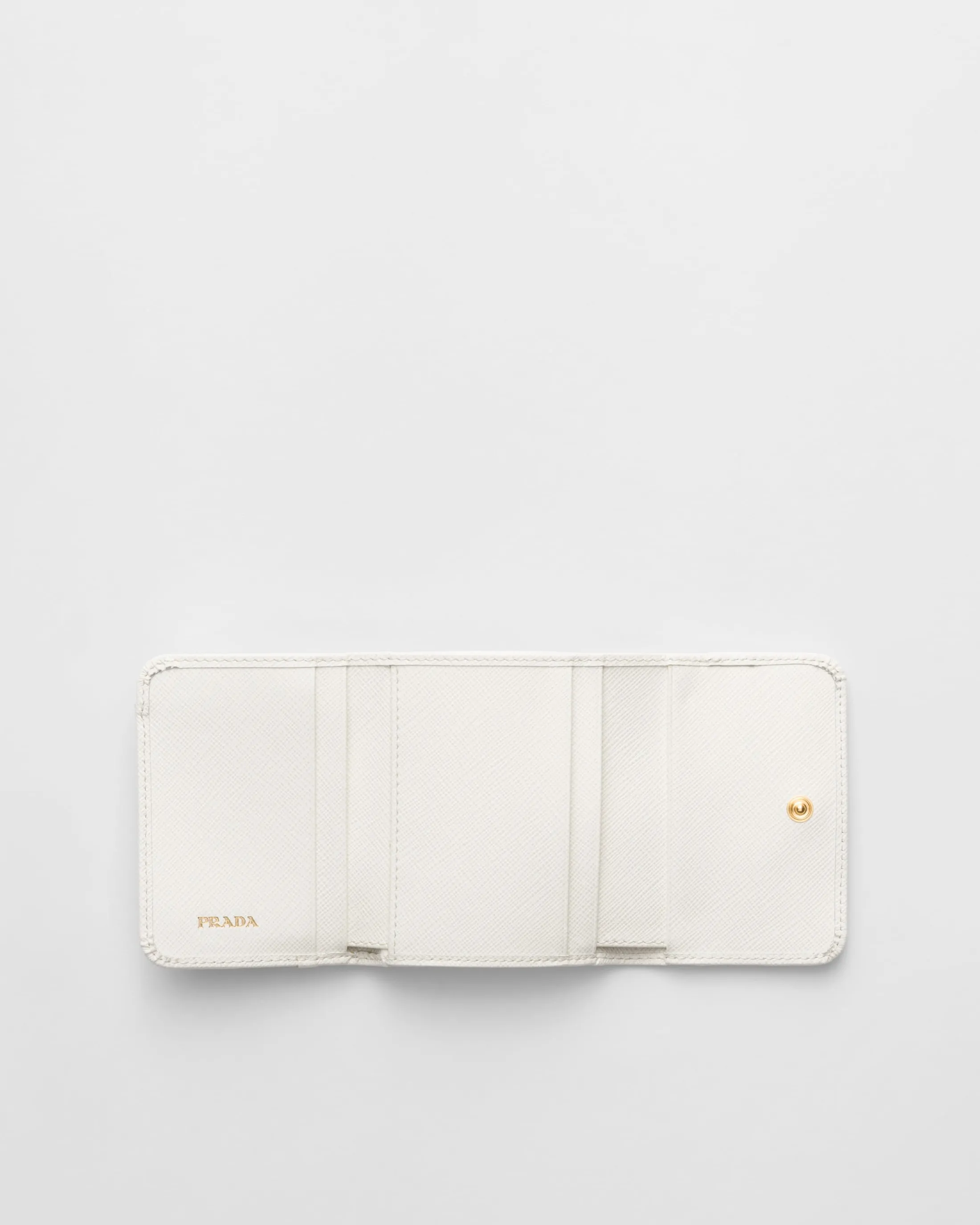 Prada Small Saffiano leather wallet White Store