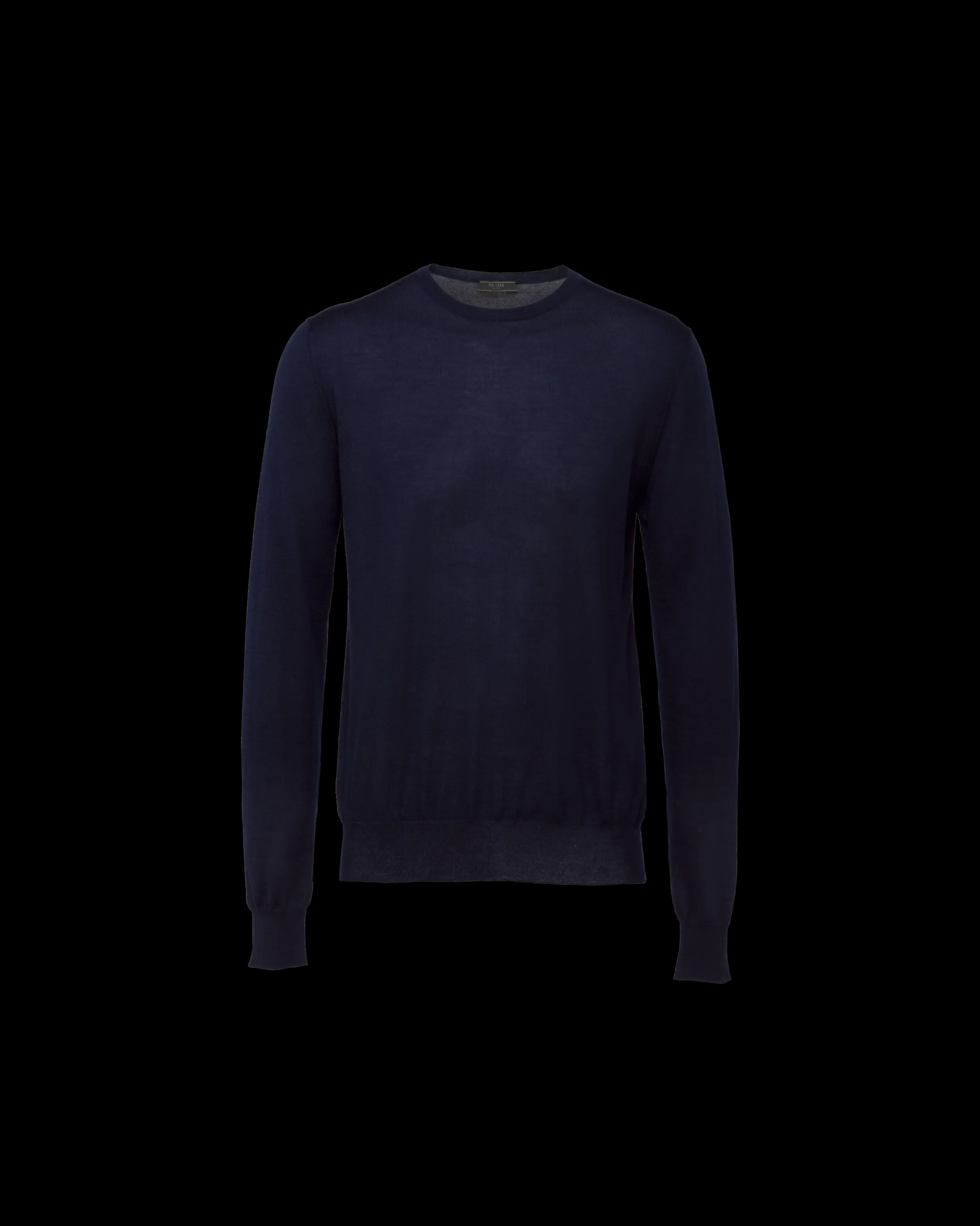 Prada Soft Cashmere Crew-Neck Sweater Navy Shop