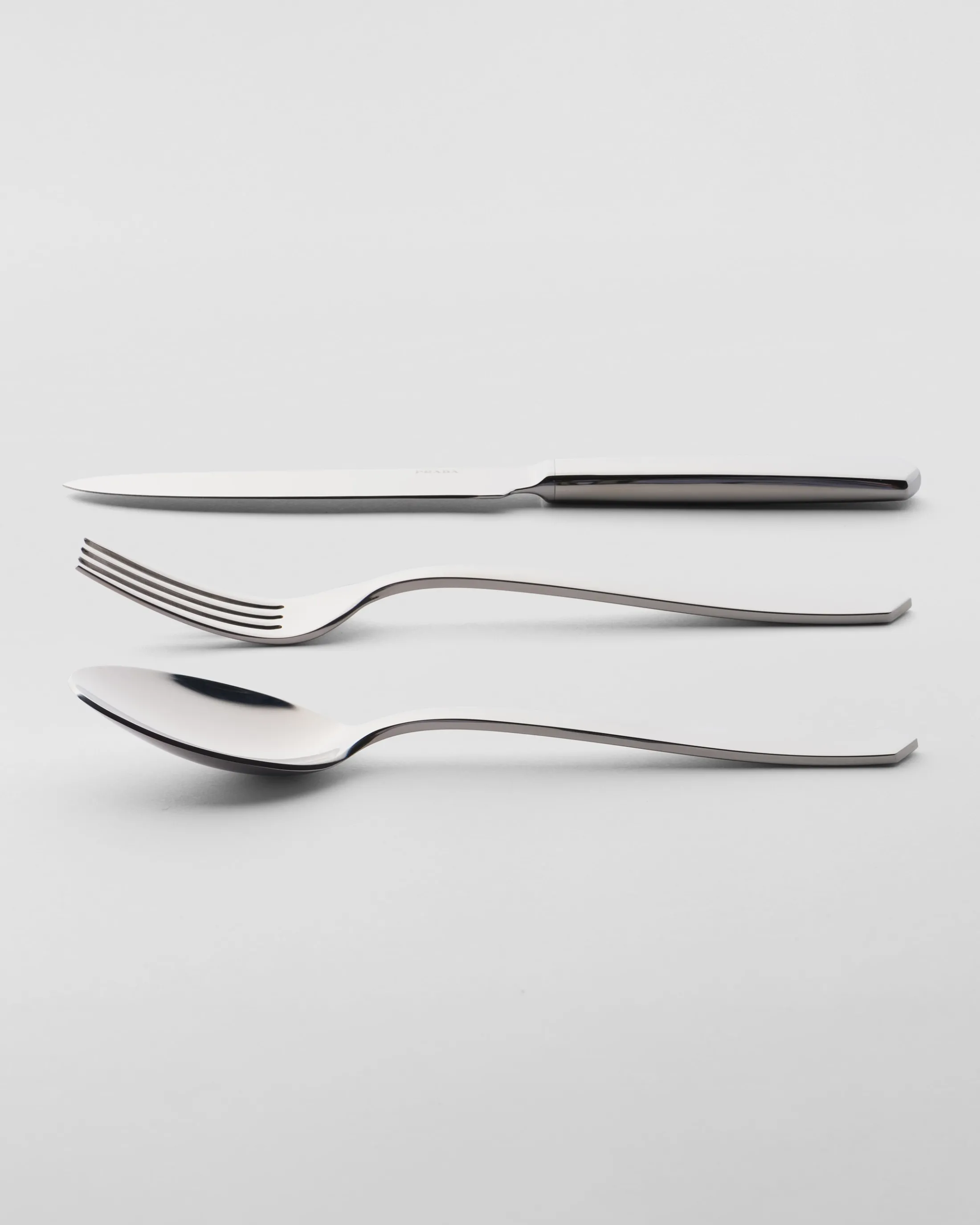 Prada Stainless steel flatware set Steelgray Cheap