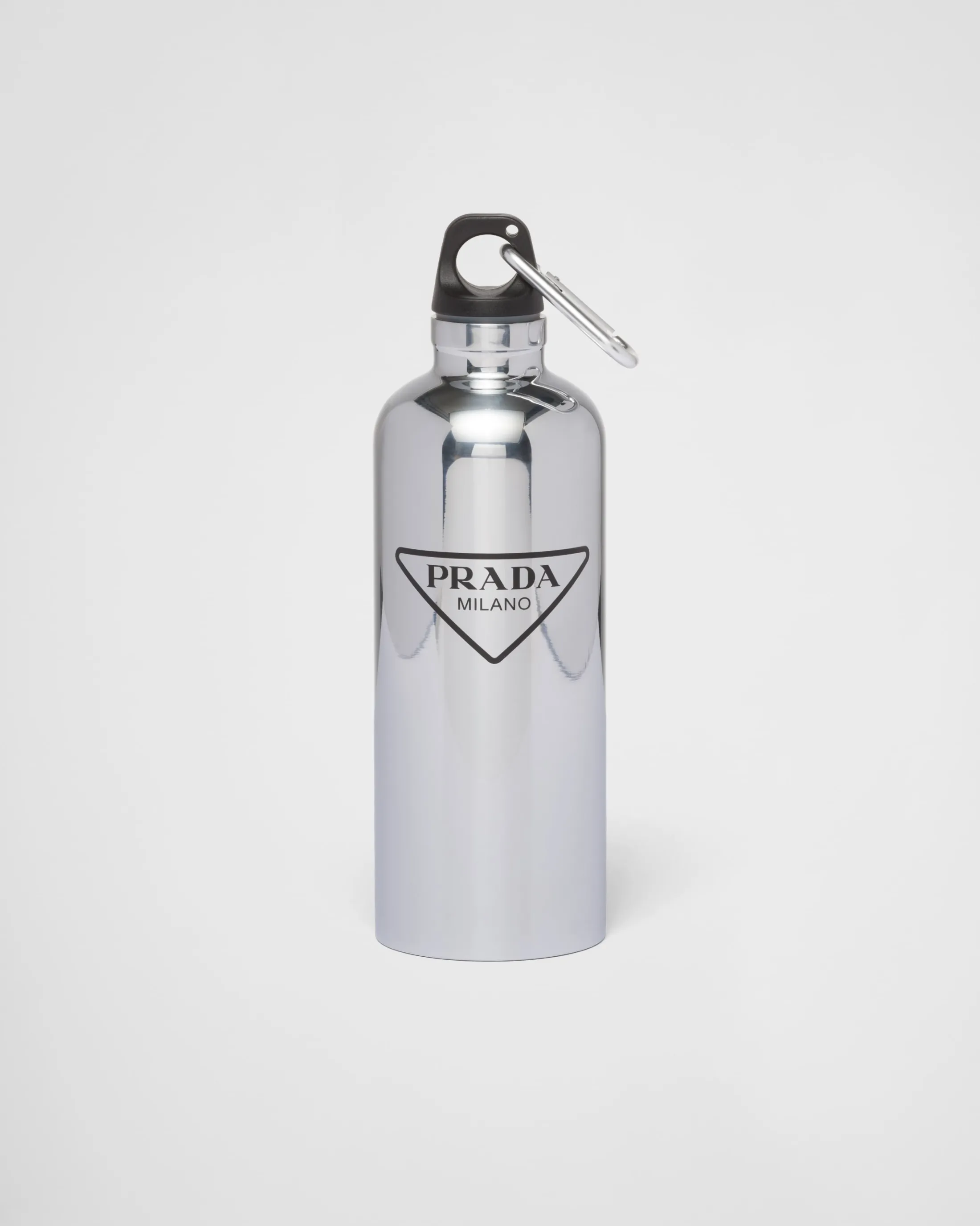 Prada Stainless steel insulated water bottle, 500 ml Silver/black Shop