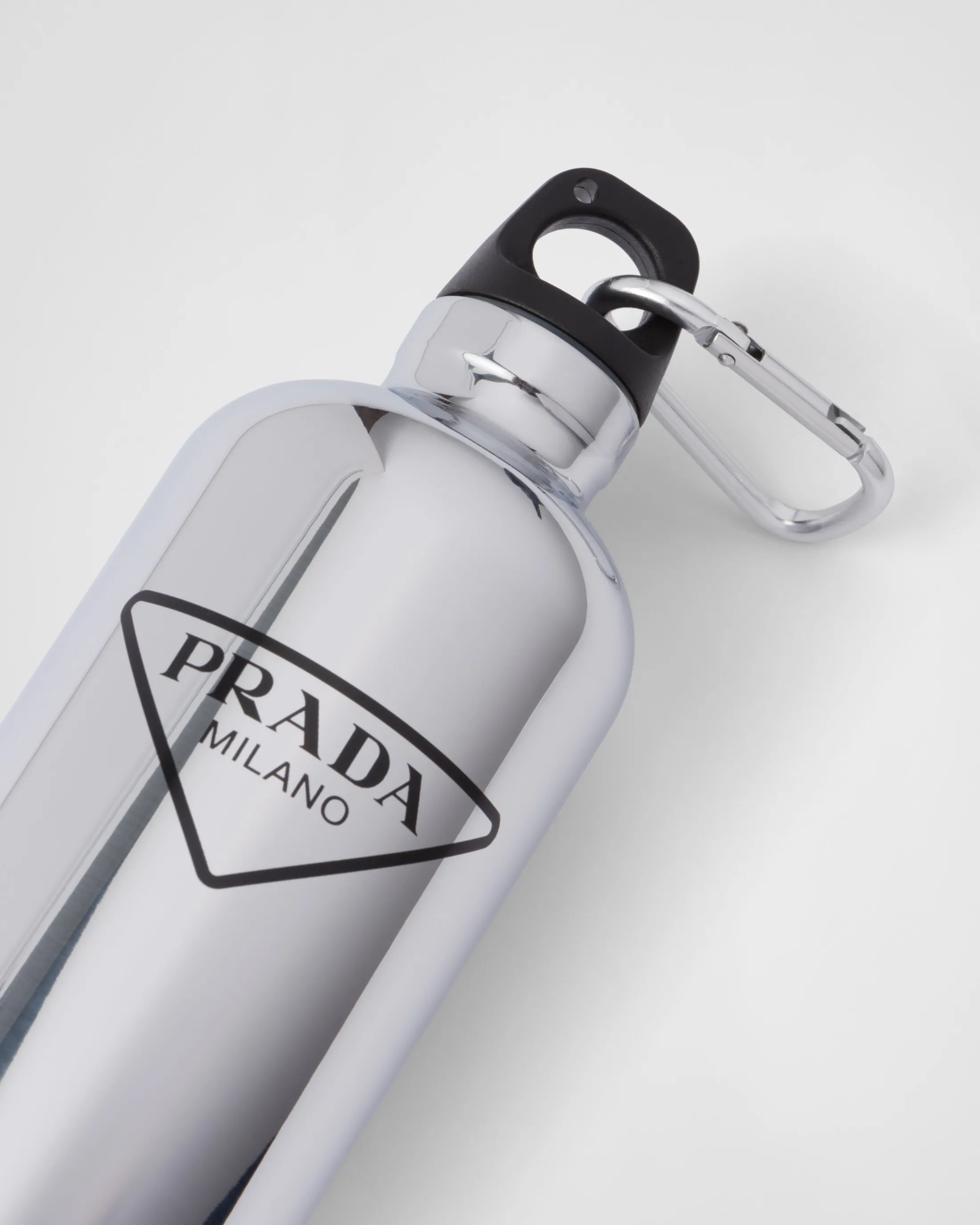 Prada Stainless steel insulated water bottle, 500 ml Silver/black Shop