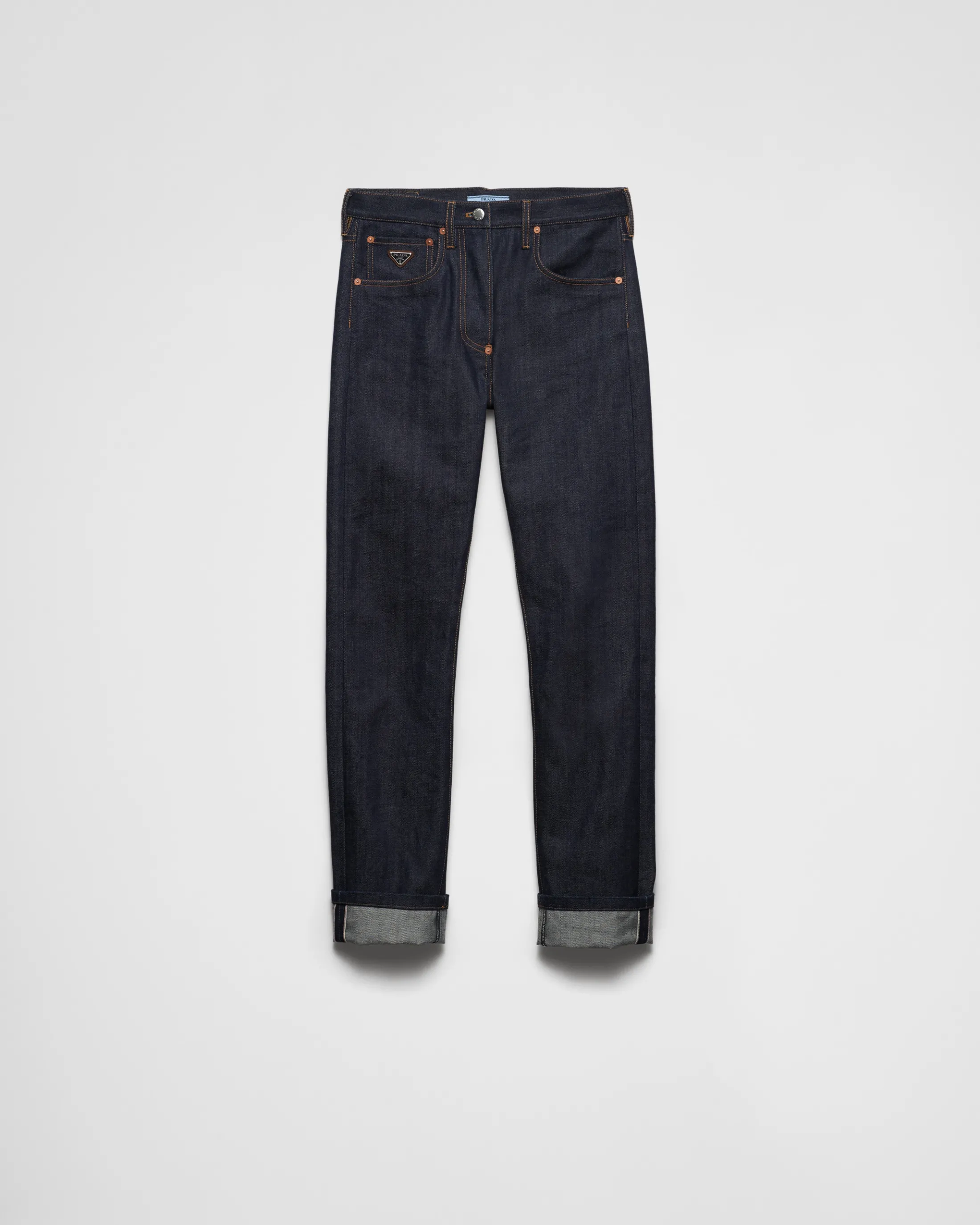 Prada Straight jeans in selvedge denim Navy Hot